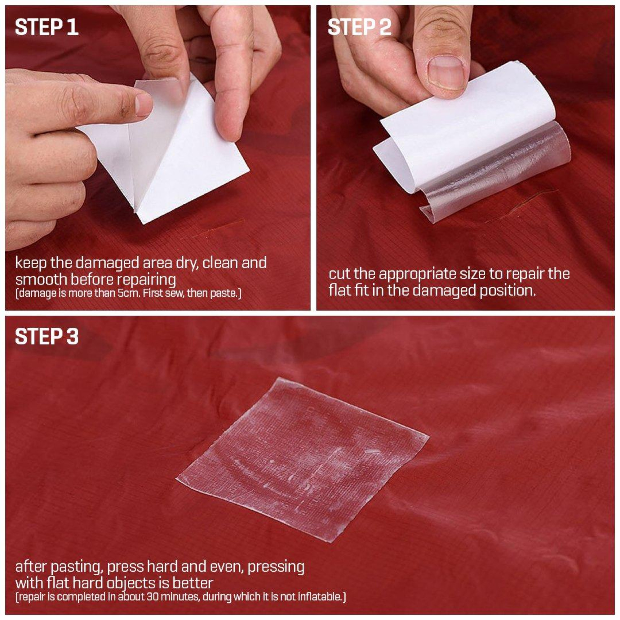 Заплатки для ремонтних робіт Naturehike NH19PJ086 - 2 - Robinzon.ua