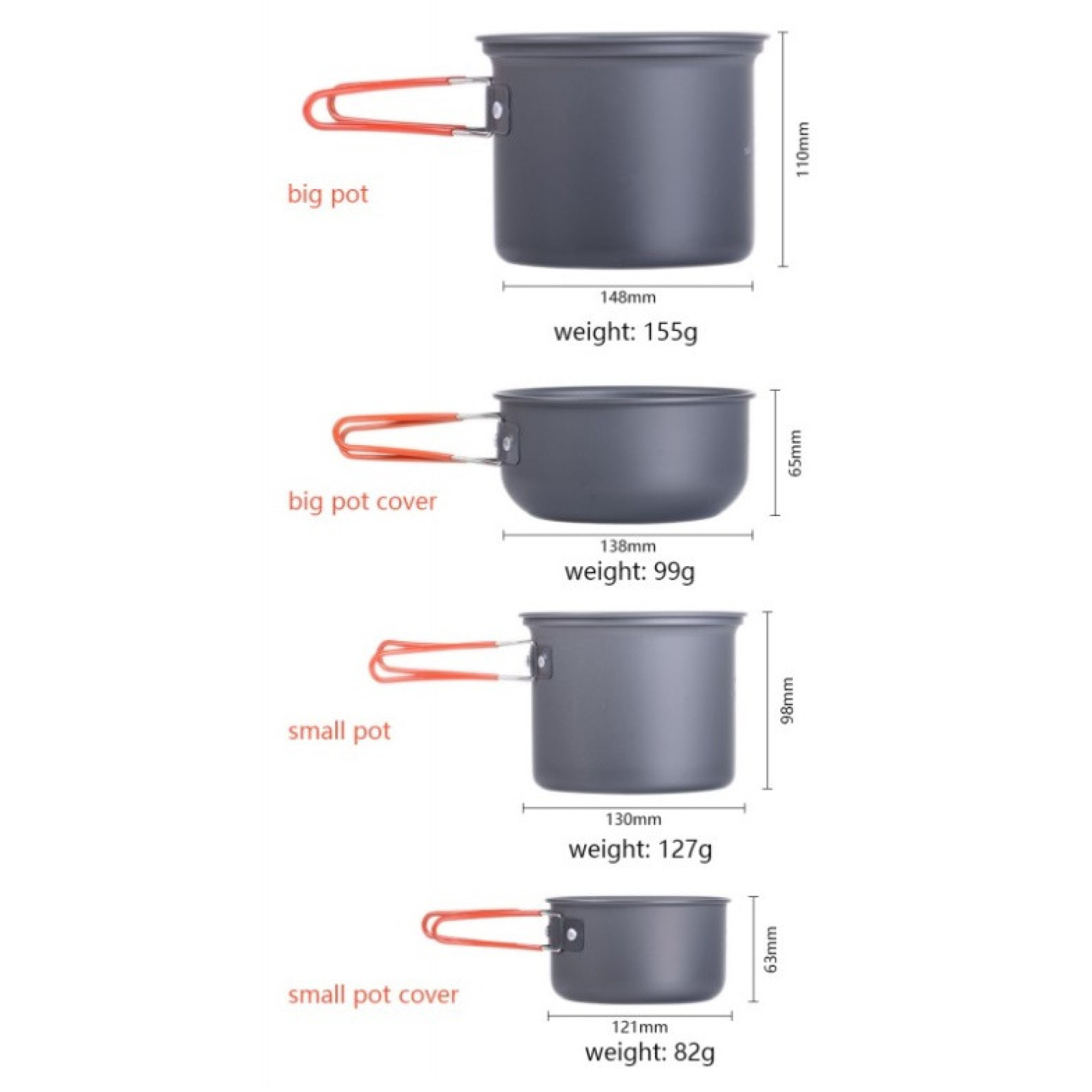 Набір посуду для походу Updated Naturehike NH18T018-G - 1 - Robinzon.ua