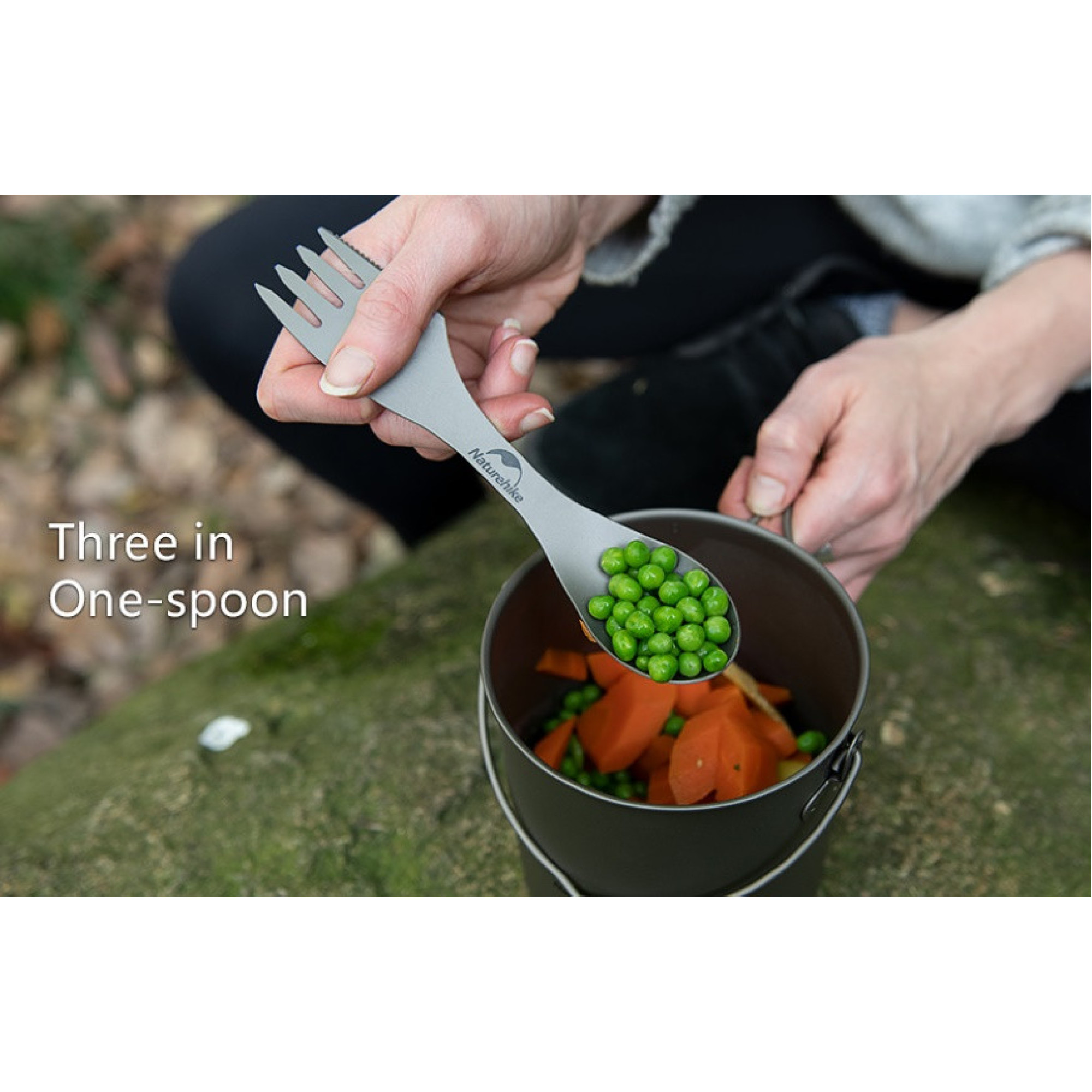 Титановая ложка-вилка-нож Naturehike NH19T012-D. - 2 - Robinzon.ua