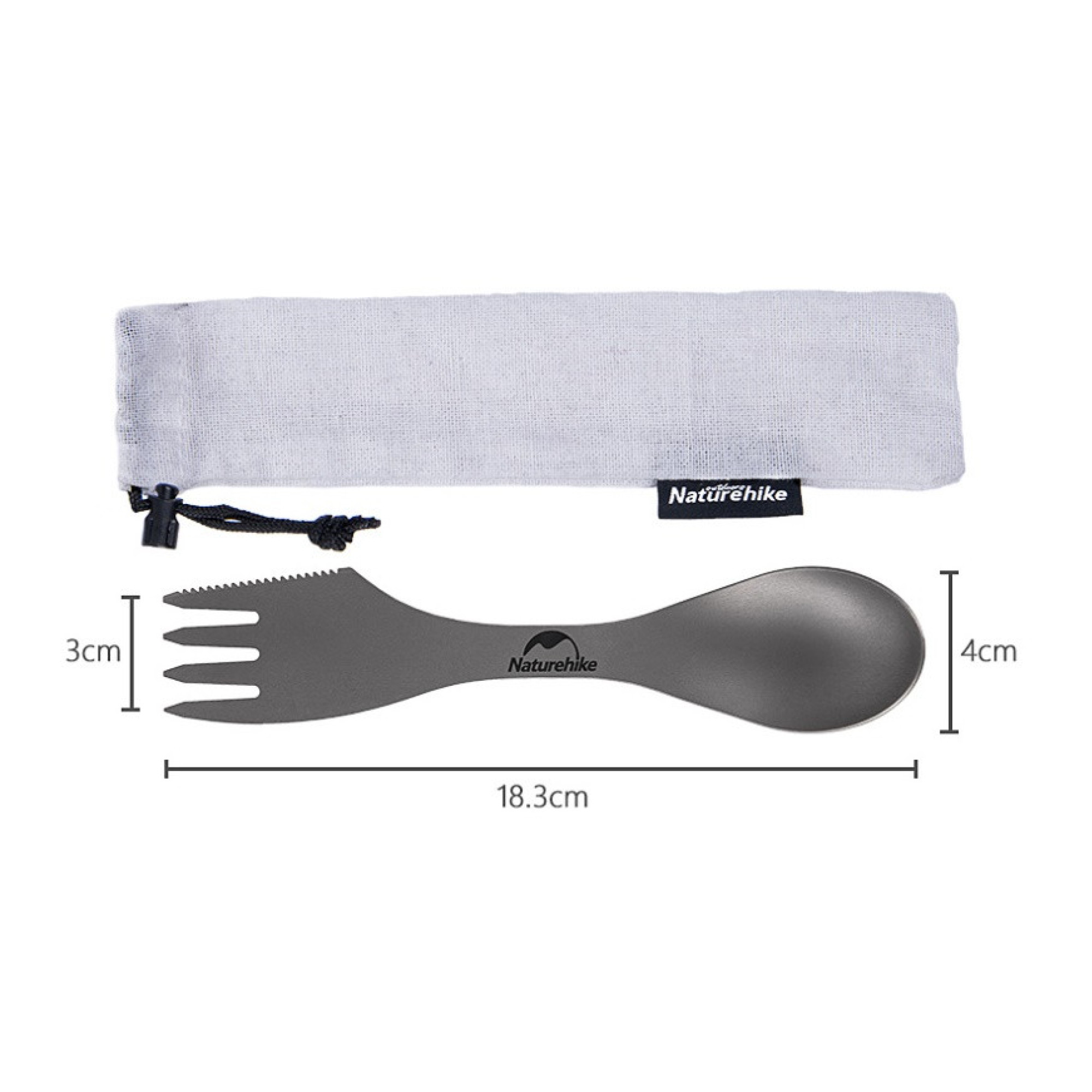 Титановая ложка-вилка-нож Naturehike NH19T012-D. - 4 - Robinzon.ua