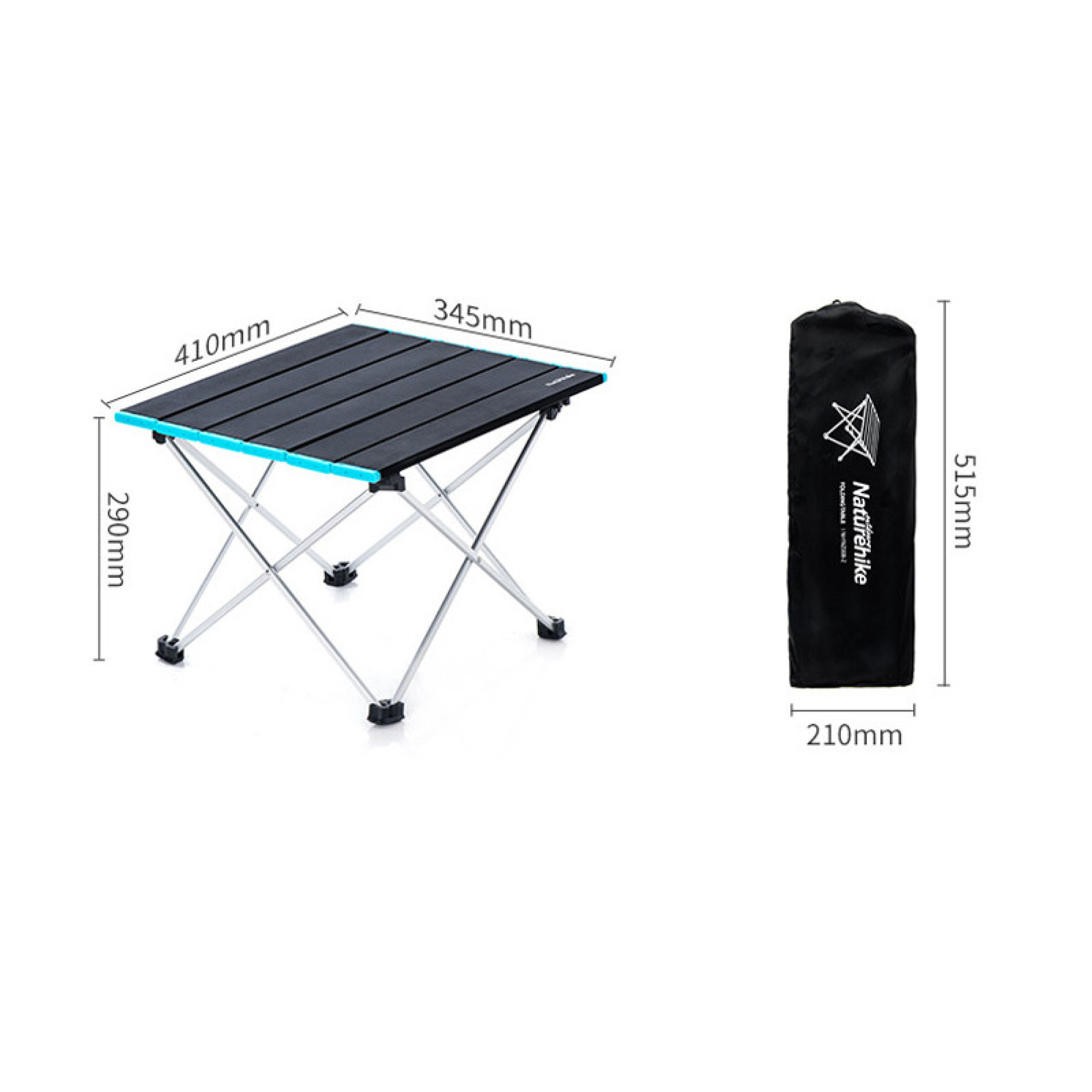 Складной стол Naturehike черного цвета размер S NH19Z008-Z. - 1 - Robinzon.ua