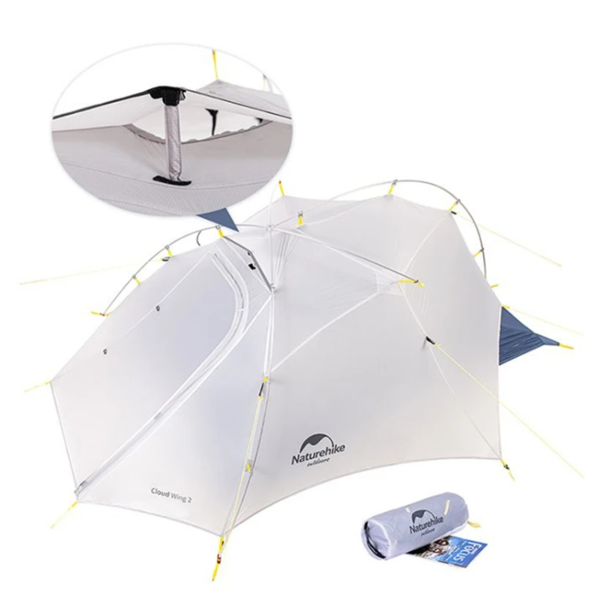 Двухместная палатка Naturehike CloudUP-Wing 2 серая NH19ZP083. - 1 - Robinzon.ua