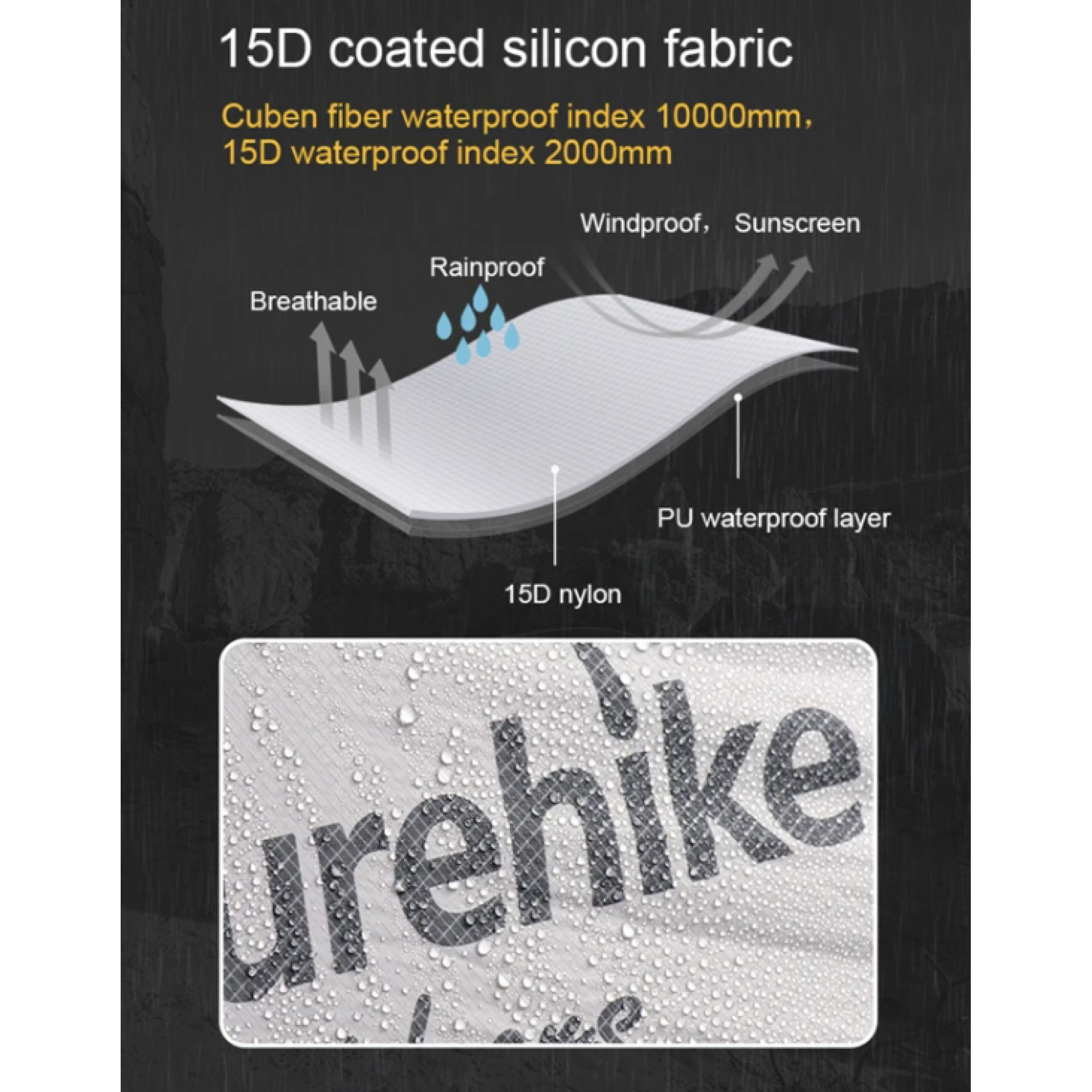 Двухместная палатка Naturehike CloudUP-Wing 2 серая NH19ZP083. - 4 - Robinzon.ua