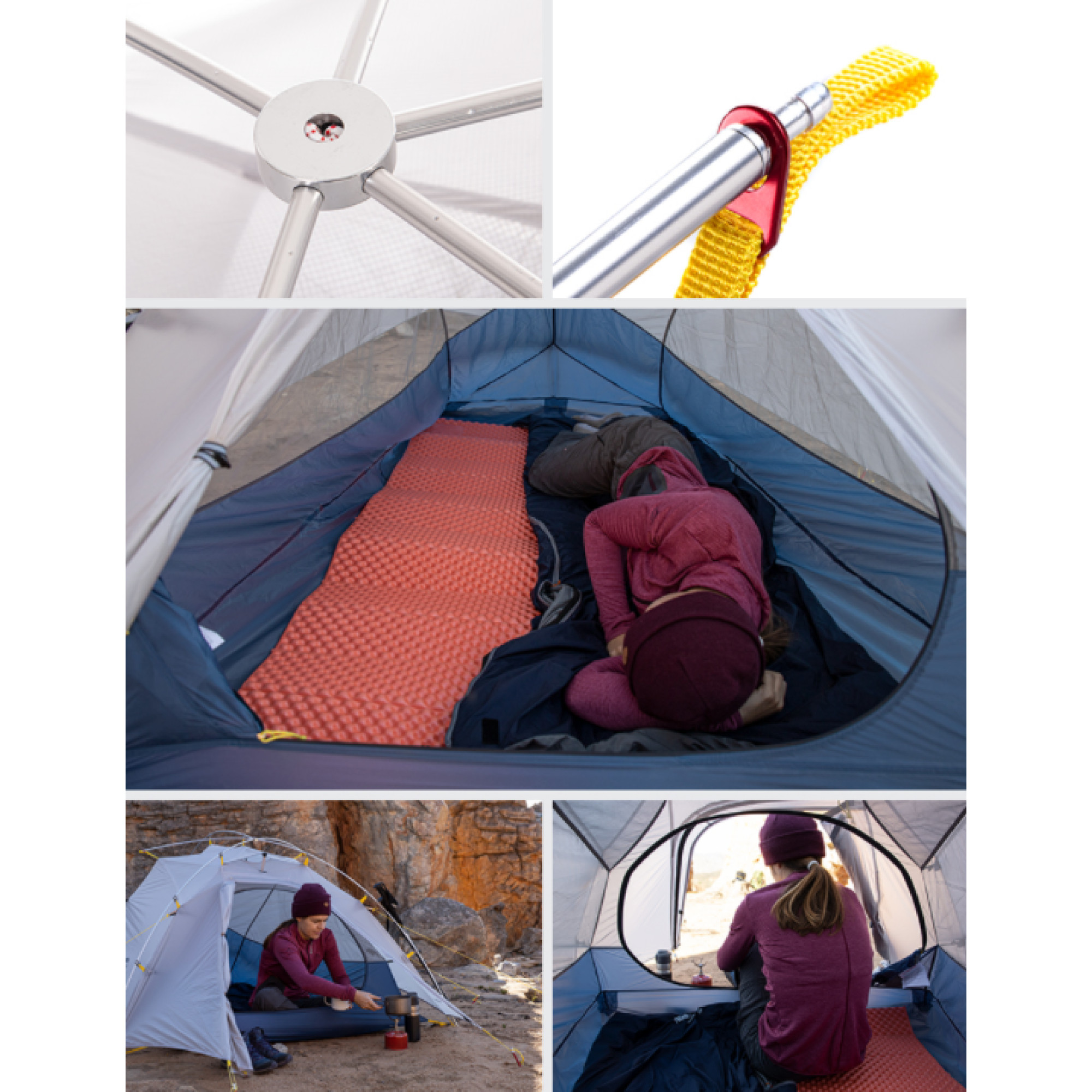 Двухместная палатка Naturehike CloudUP-Wing 2 серая NH19ZP083. - 5 - Robinzon.ua