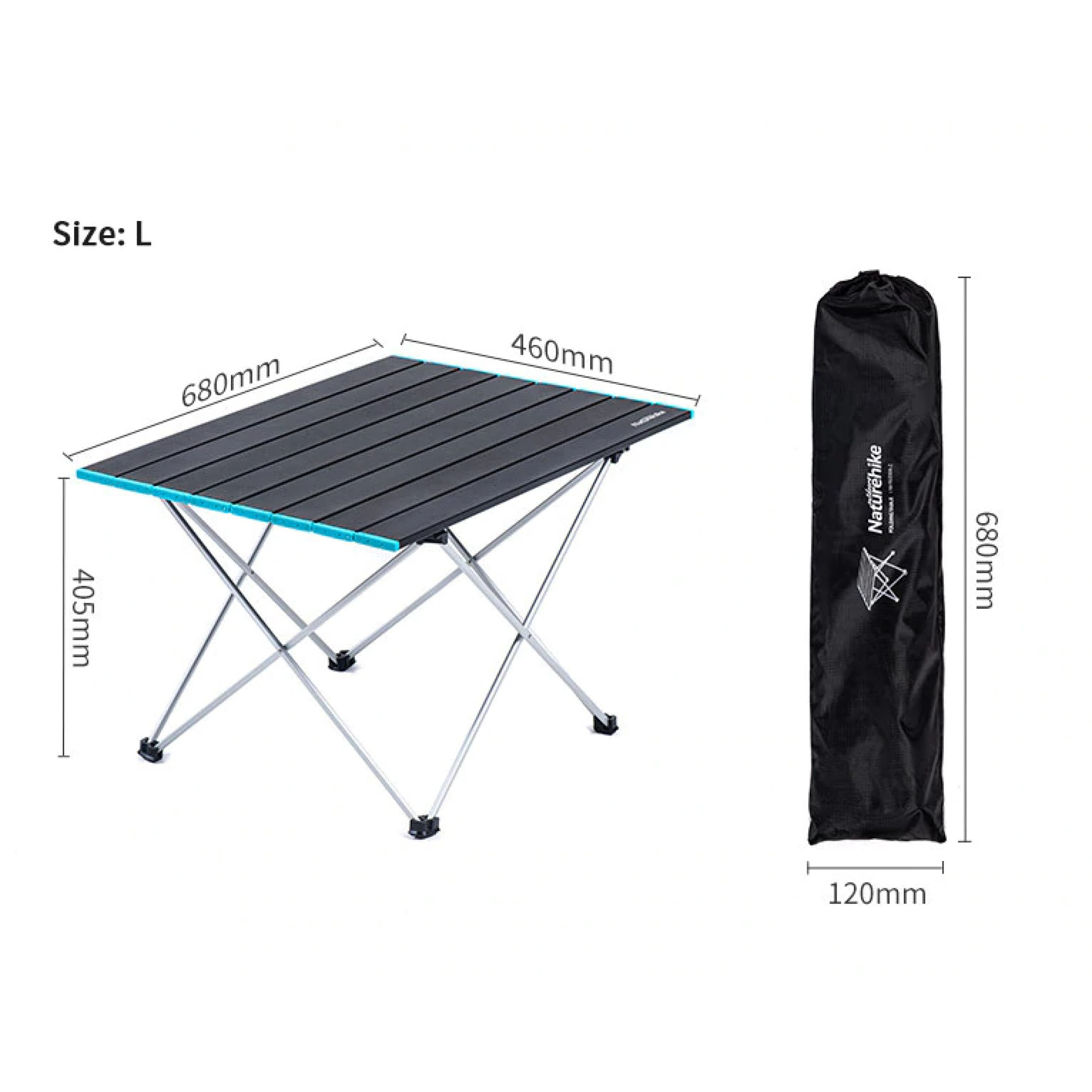 Складной стол Naturehike размер L черный NH19Z008-Z. - 4 - Robinzon.ua