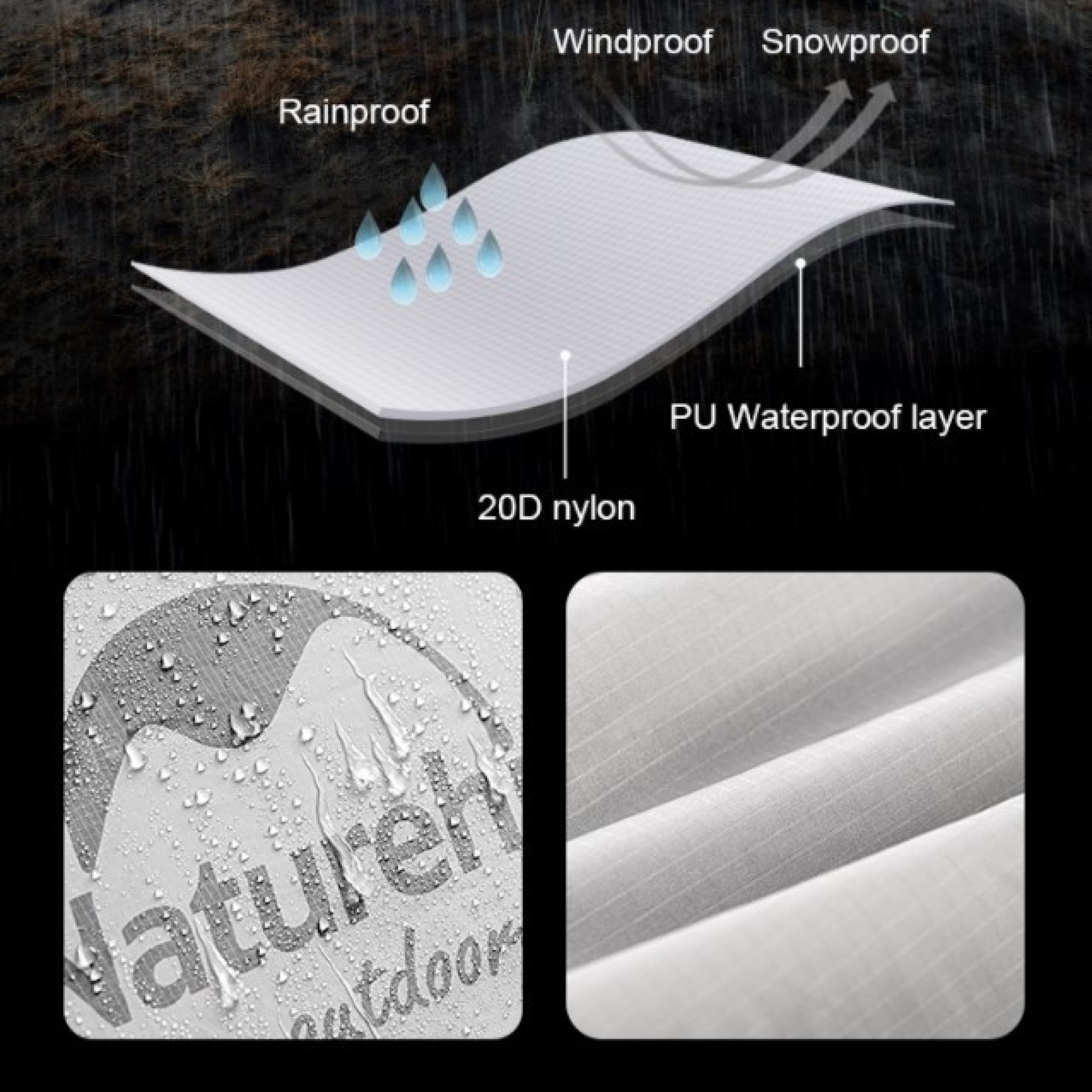 Трехместная палатка Naturehike Cloud UP 3 20 D нейлон (обновленная) темно-зеленая NH18T030-T - 2 - Robinzon.ua