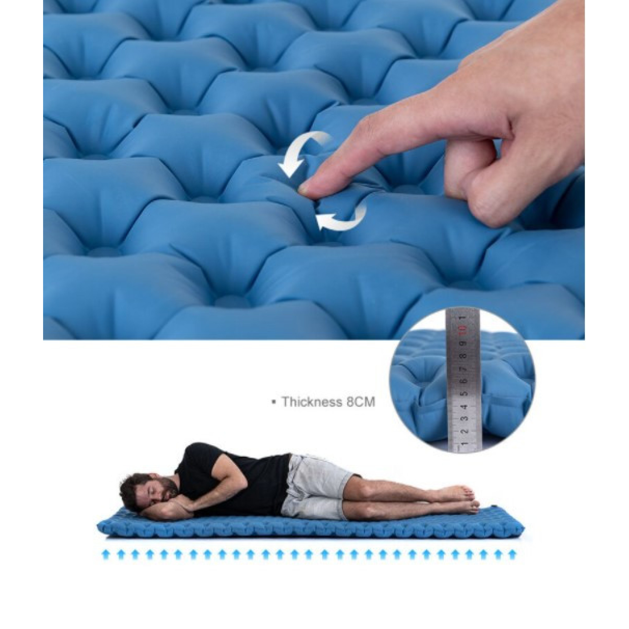 Надувний килимок Naturehike синій NH19QD009 - 6 - Robinzon.ua