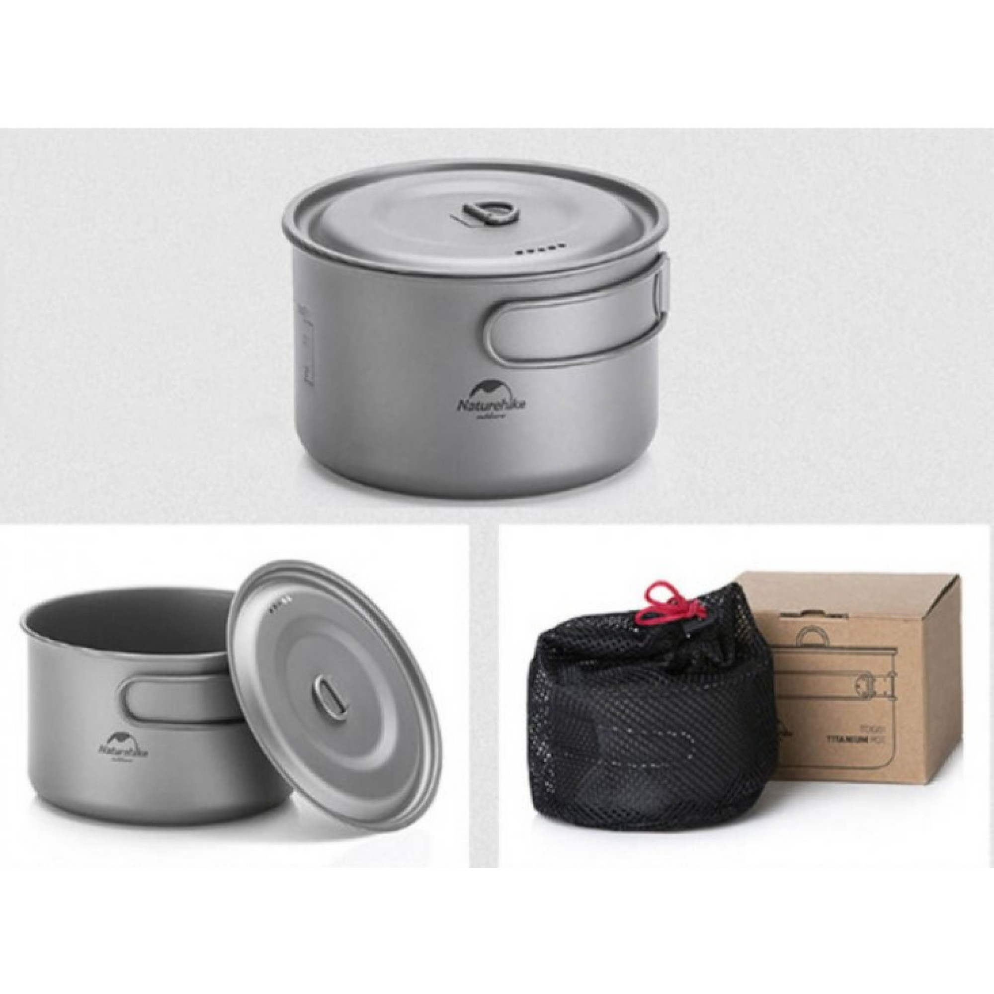 Титановий казанок Naturehike 1300 мл NH18T202-B - 4 - Robinzon.ua