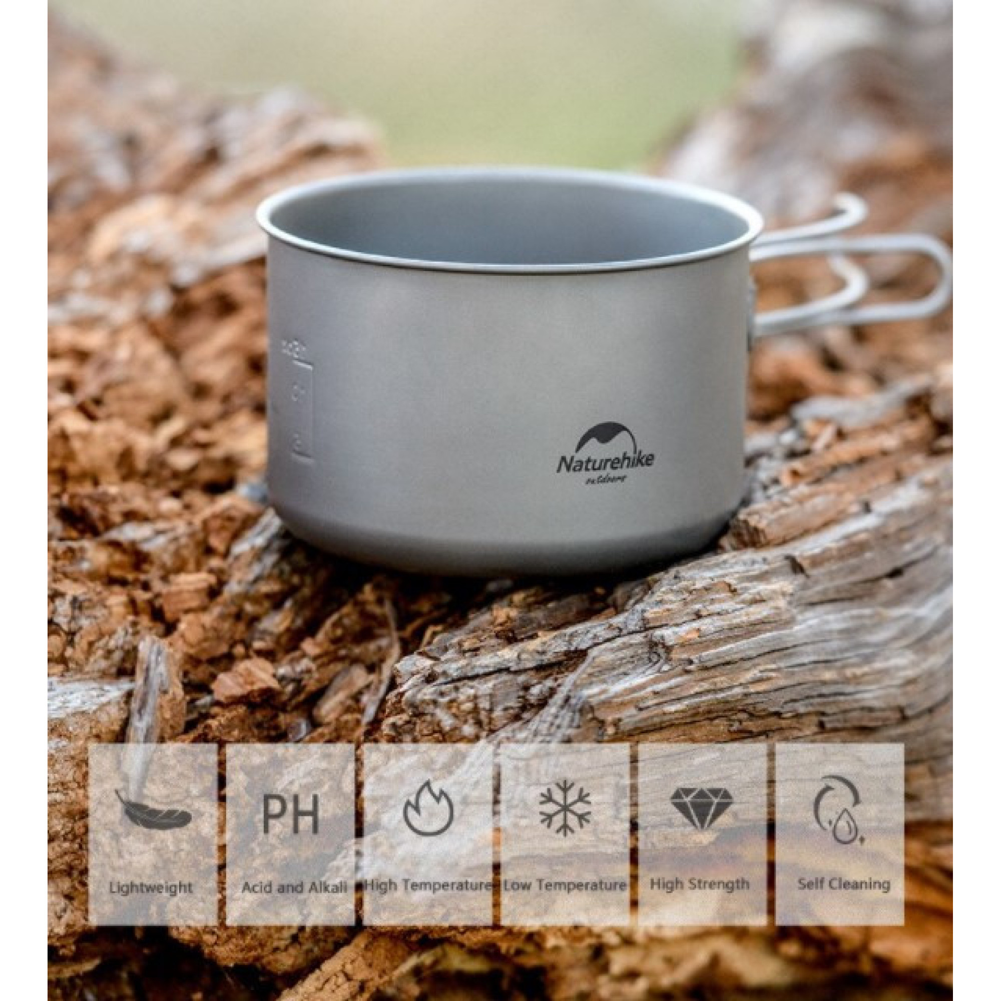 Титановий казанок Naturehike 1300 мл NH18T202-B - 5 - Robinzon.ua