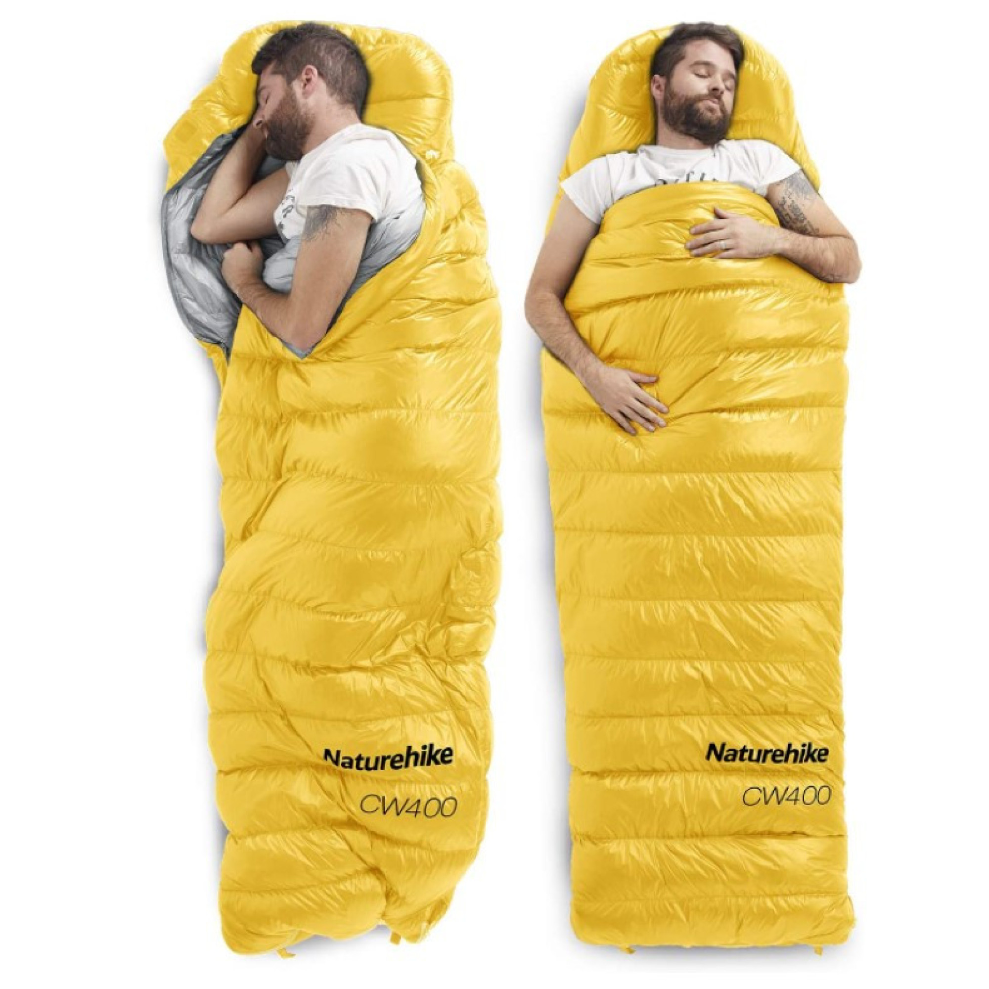 Пуховий Спальник Naturehike CW400 розмір М update жовтий NH18C400-D - 1 - Robinzon.ua
