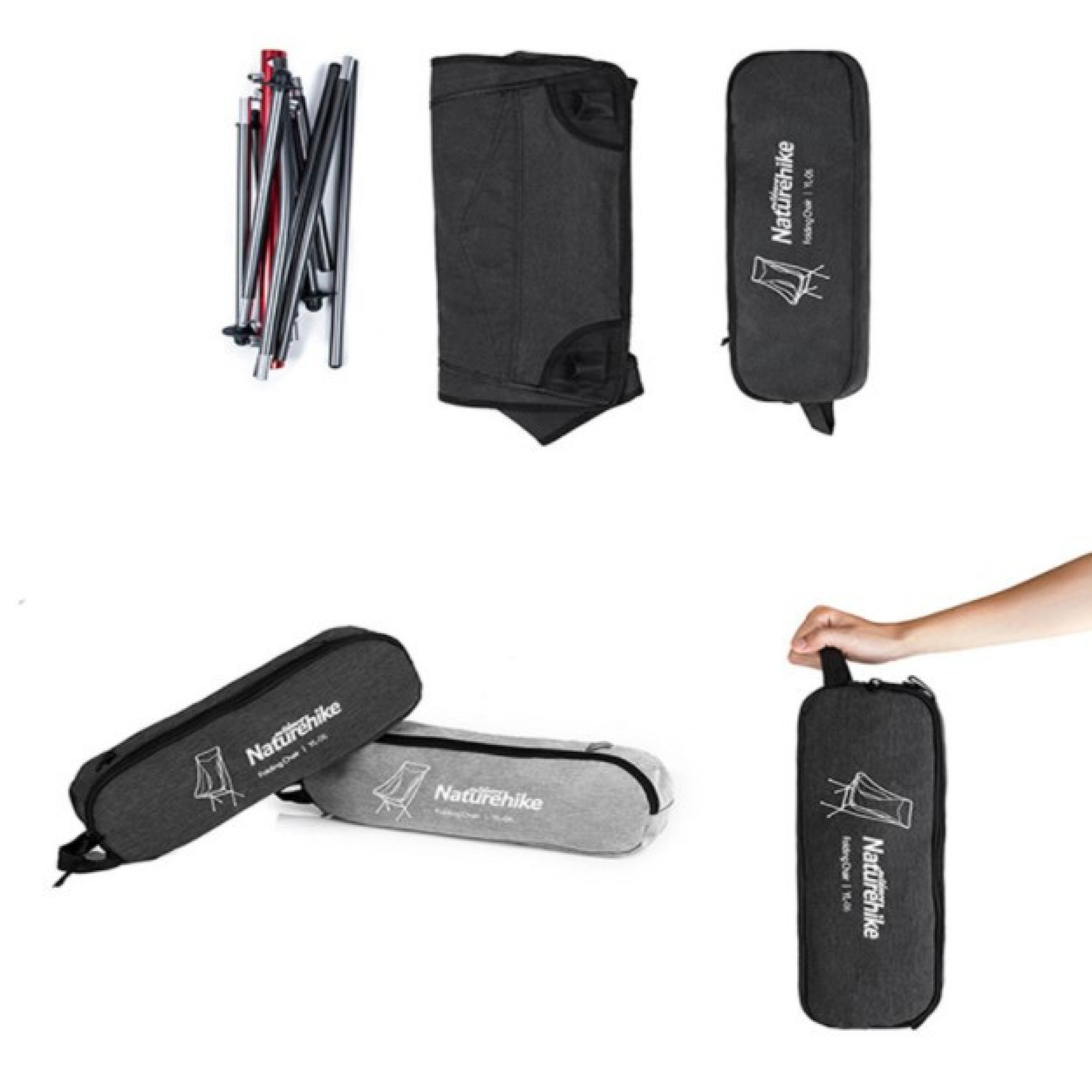 Розкладне крісло Naturehike YL06 чорне NH18Y060-Z - 6 - Robinzon.ua