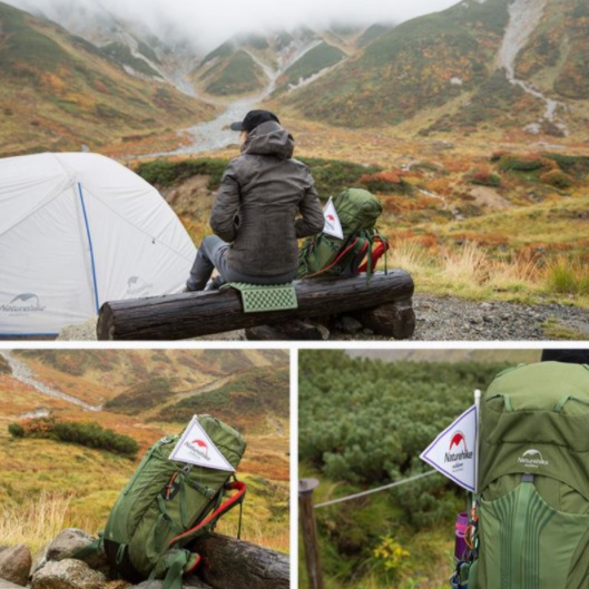 Туристический рюкзак Naturehike 55 + 5 л зеленый NH16Y020-Q - 3 - Robinzon.ua