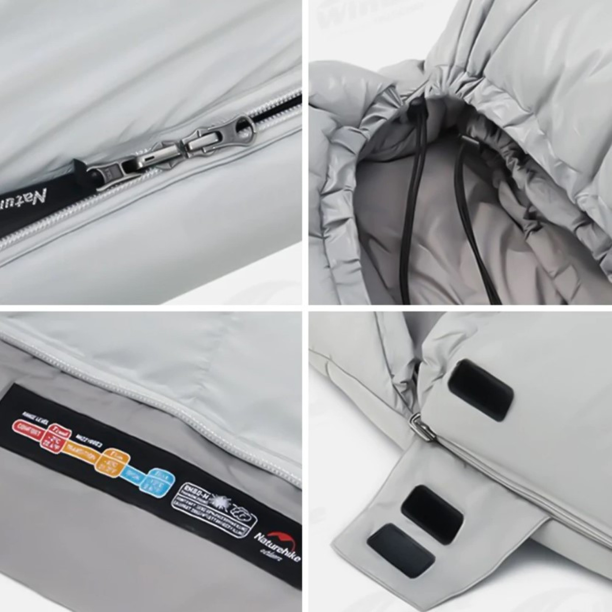 Гібридний спальник Naturehike RM40 розмір L сірий NH22YD003 - 4 Гібридний спальник Naturehike RM40 розмір L сірий NH22YD003 - 4 - Robinzon.ua