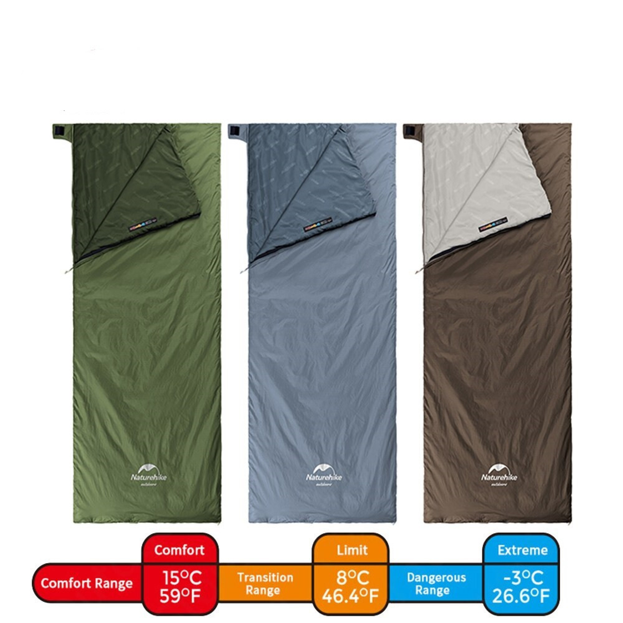 Спальный мешок Naturehike LW180 светло-зеленый размер XL NH21MSD09. - 2 - Robinzon.ua