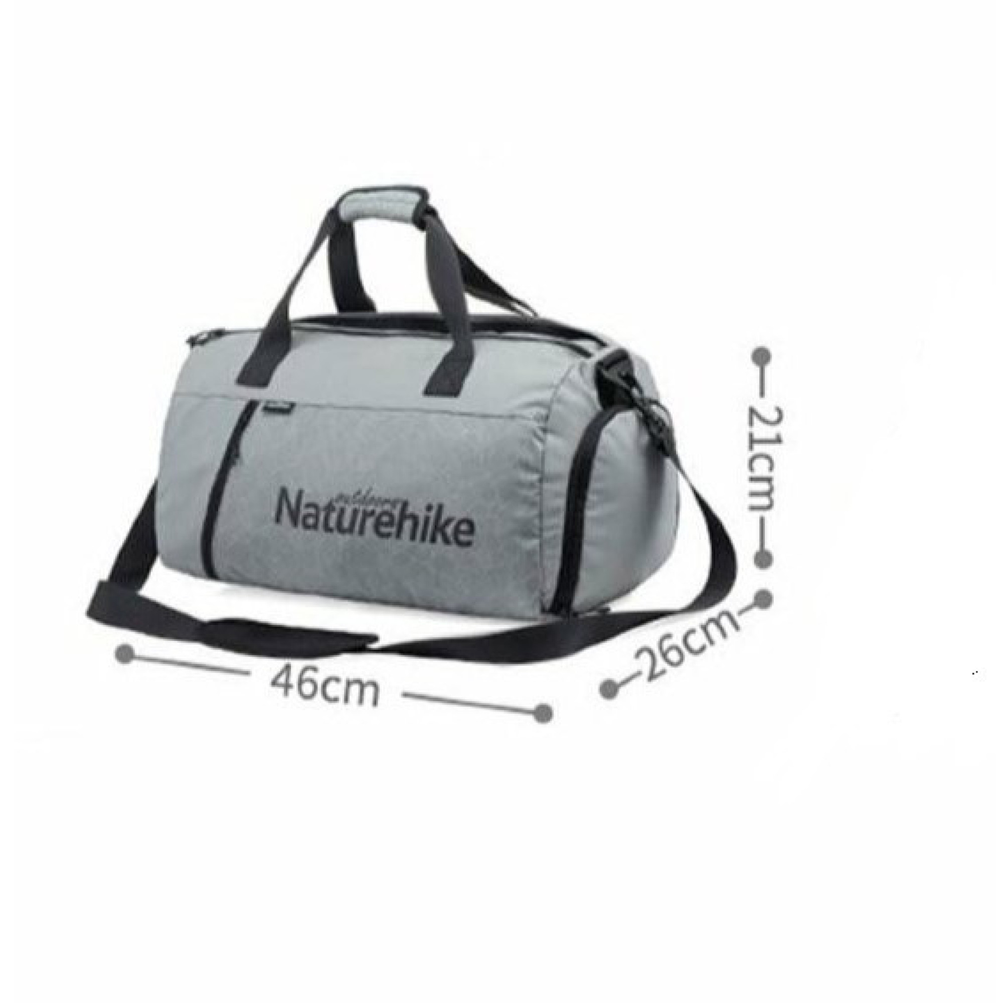 Спортивная сумка Naturehike размер M серая NH19SN002. - 6 - Robinzon.ua