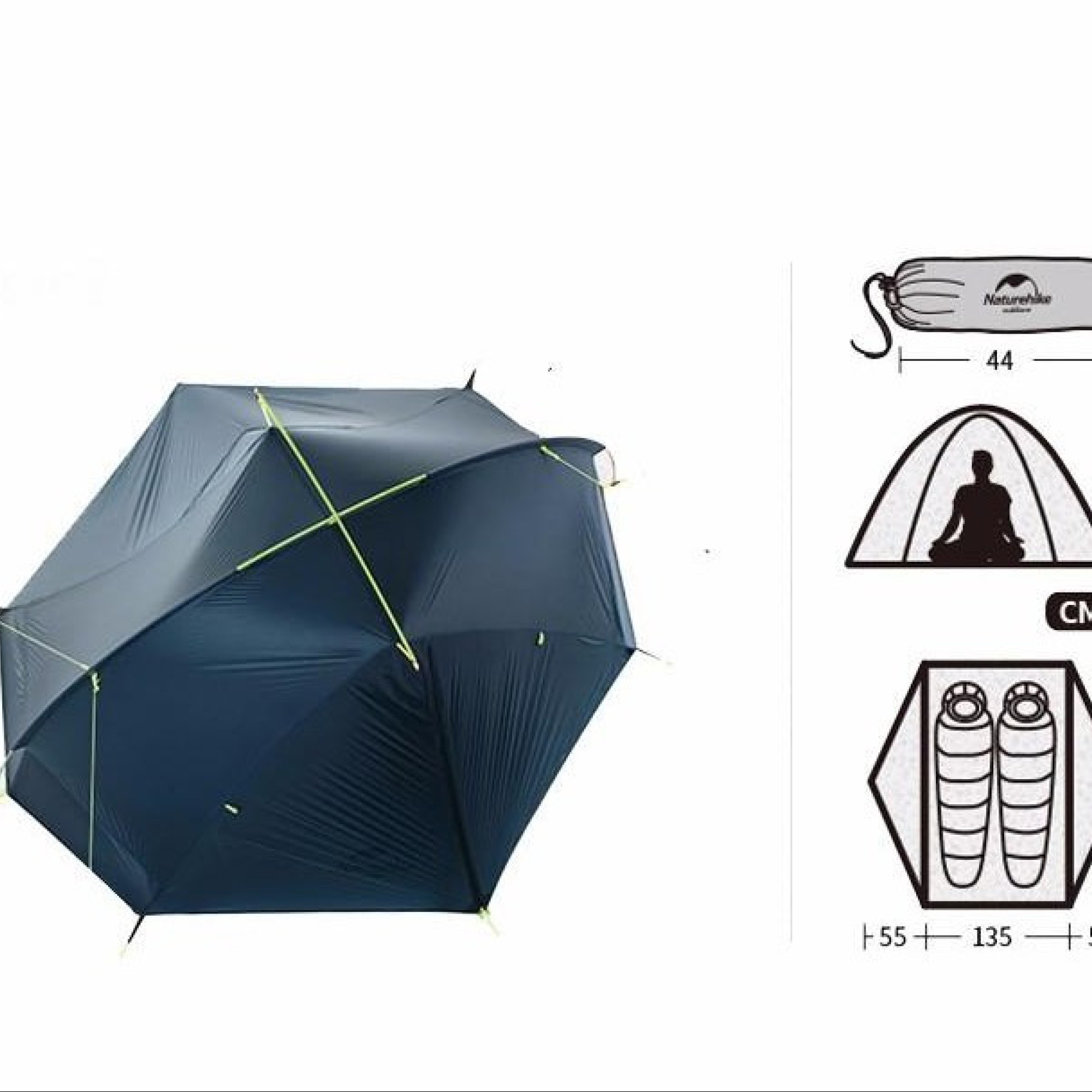 Двомісний намет Naturehike Tagar 2 синій NH17T180-J - 3 - Robinzon.ua