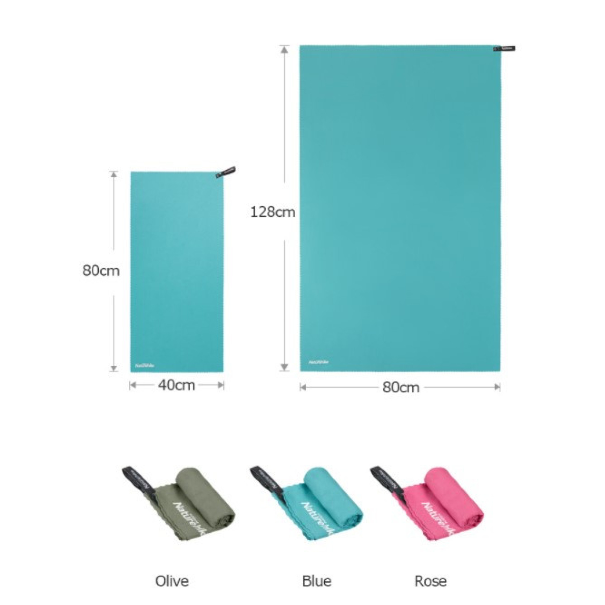 Полотенце Naturehike MJ02 размер 128 х 80 см, бирюзовый NH19Y002-J. - 2 - Robinzon.ua