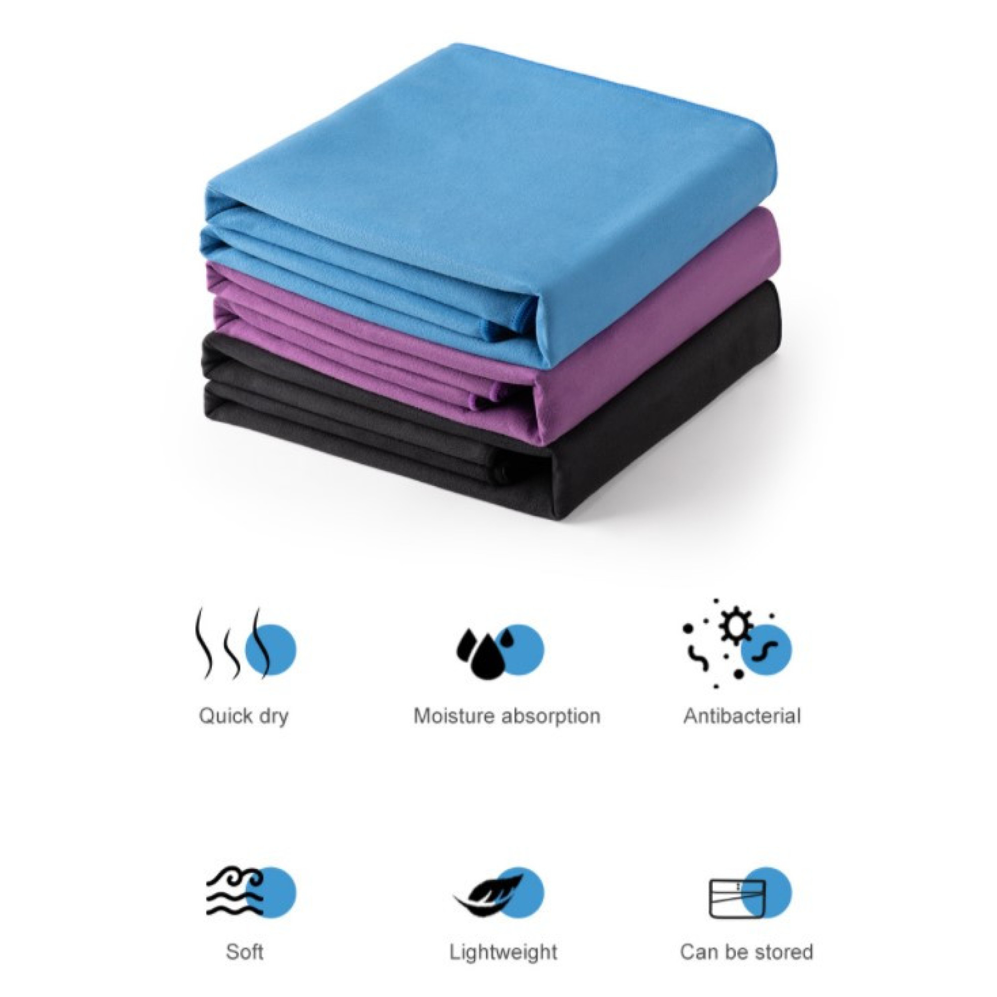 Рушник туристичний Naturehike 160 х 80 см чорний NH20FS009 - 4 - Robinzon.ua