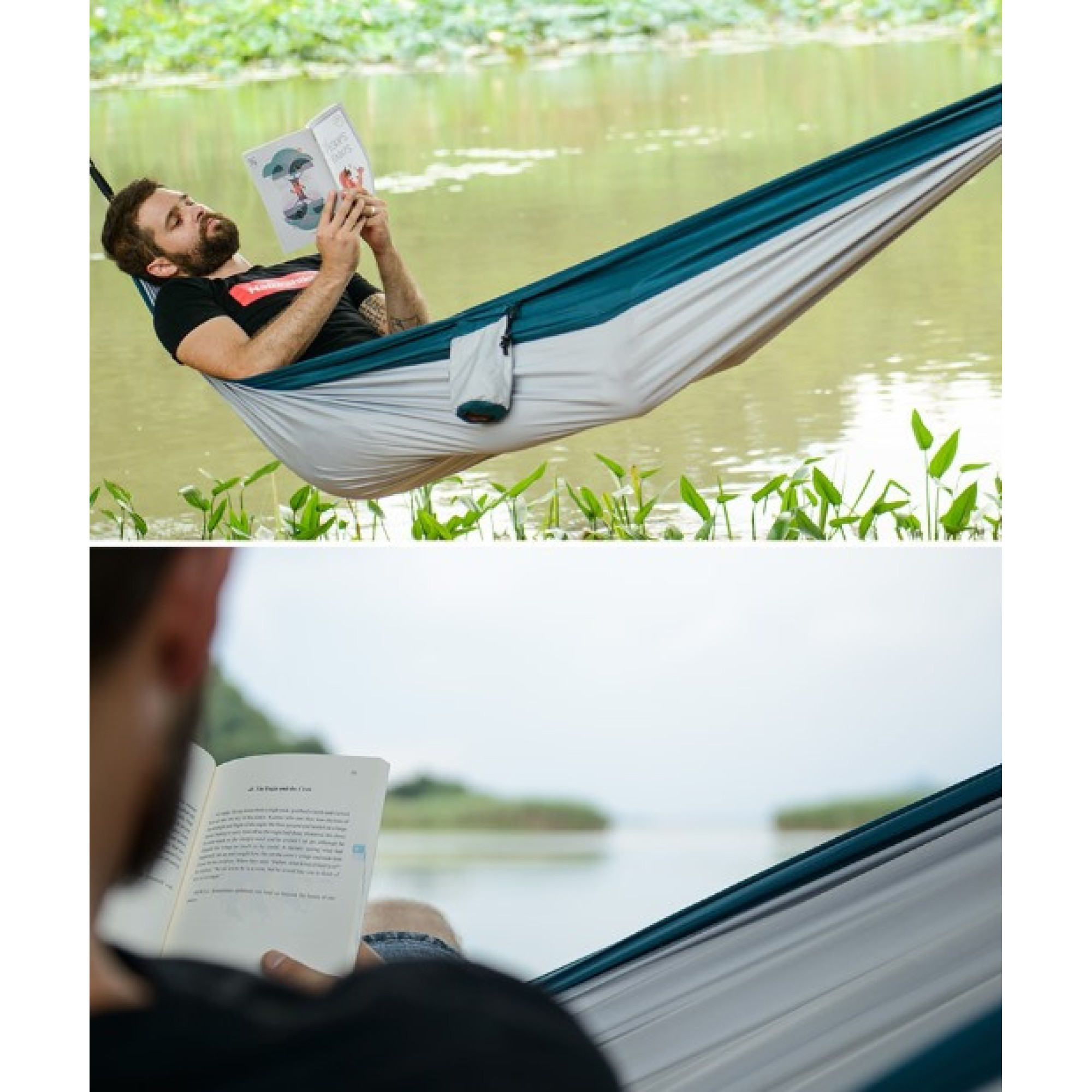 Двухместный гамак Naturehike бирюзовый NH17D012-B. - 2 - Robinzon.ua