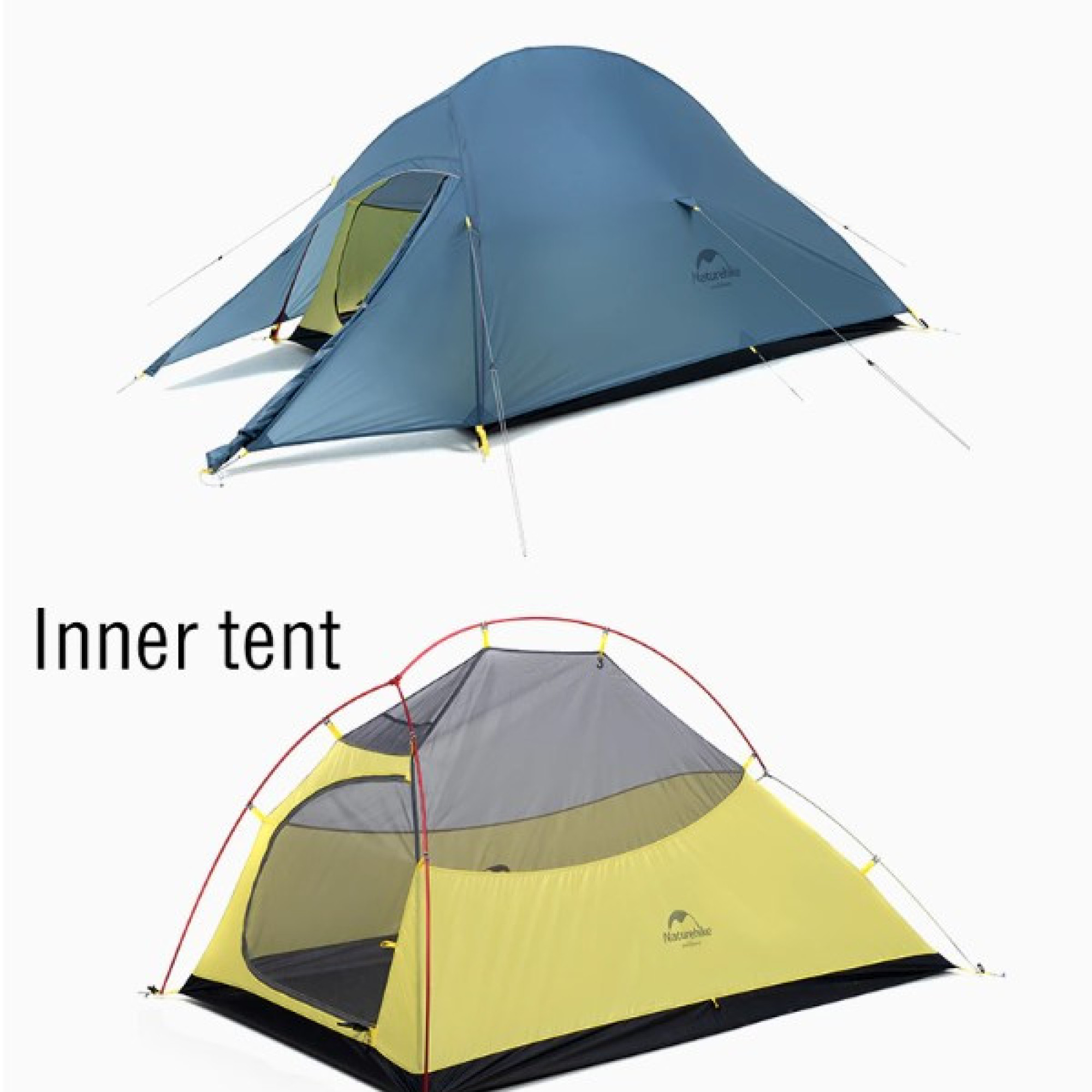 Двомісний намет Naturehike Cloud UP 2 синій updated NH17T001-T - 1 - Robinzon.ua