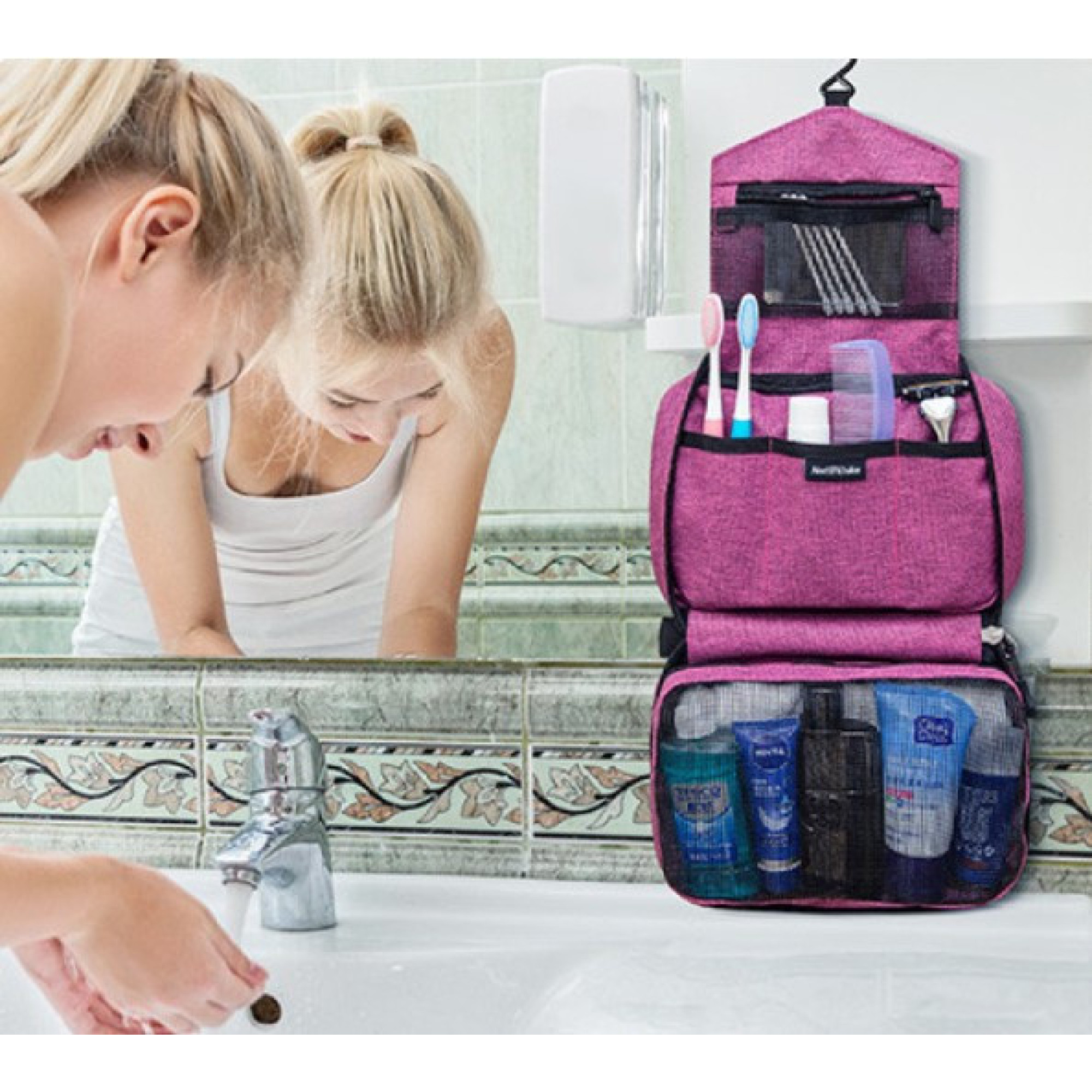 Несесер-косметичка Naturehike колір рожевий NH18X030-B - 1 - Robinzon.ua