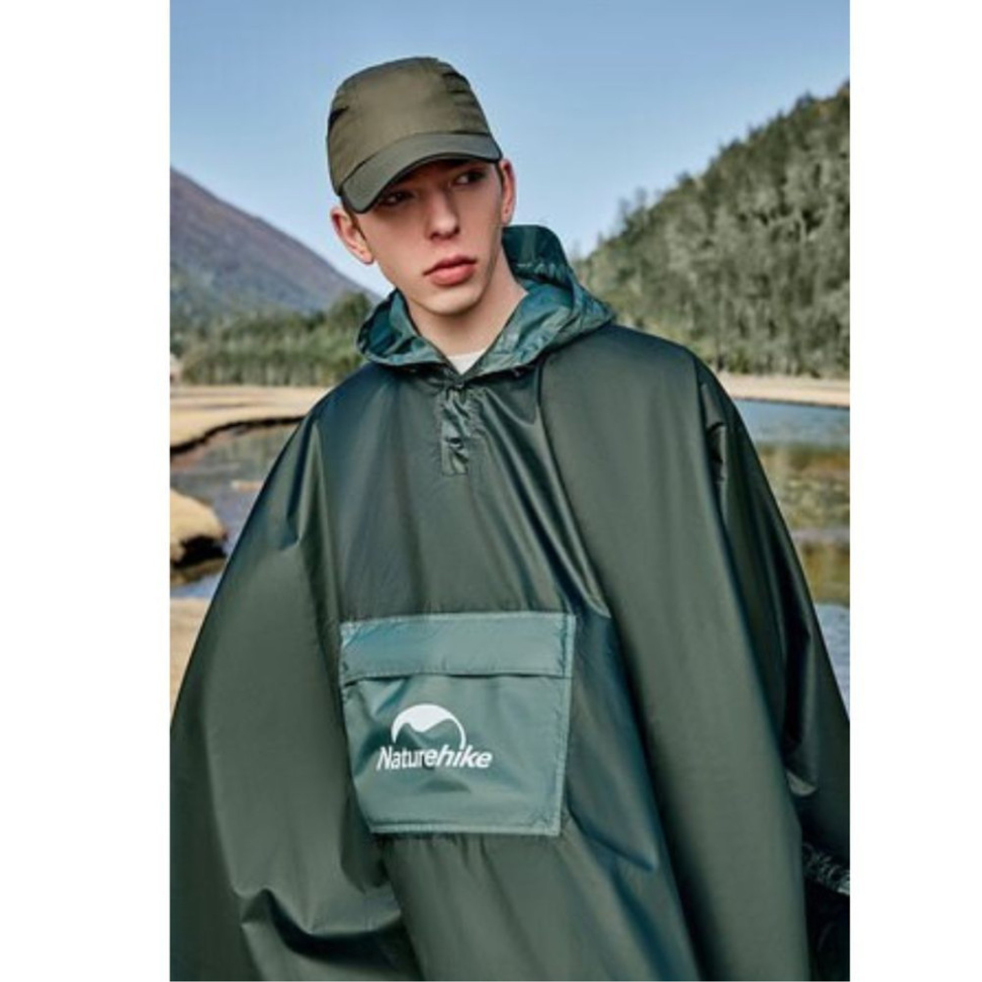 Плащ-дощовик Naturehike CNH23RG001, темно-зелений - 1 - Robinzon.ua
