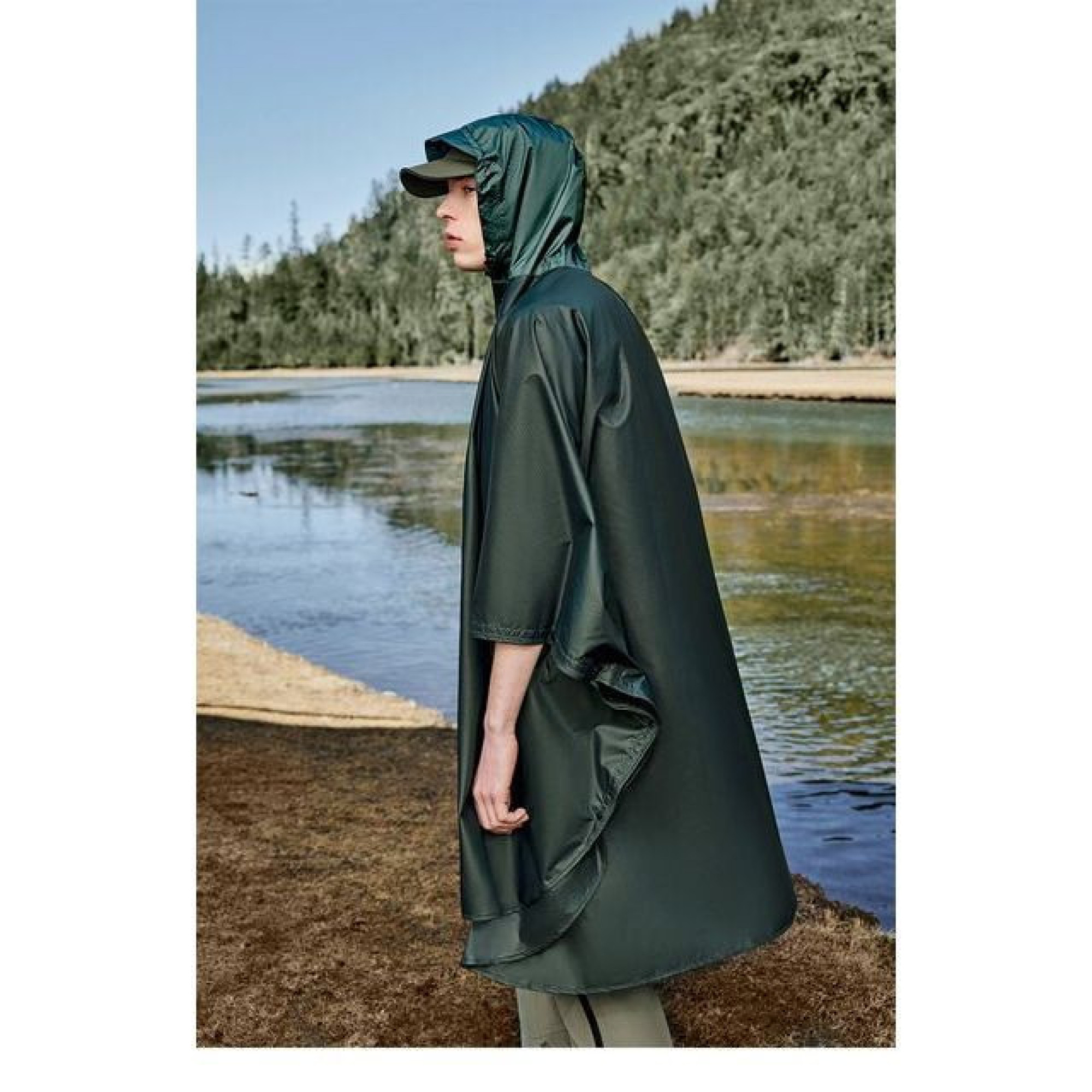 Плащ-дощовик Naturehike CNH23RG001, темно-зелений - 2 - Robinzon.ua