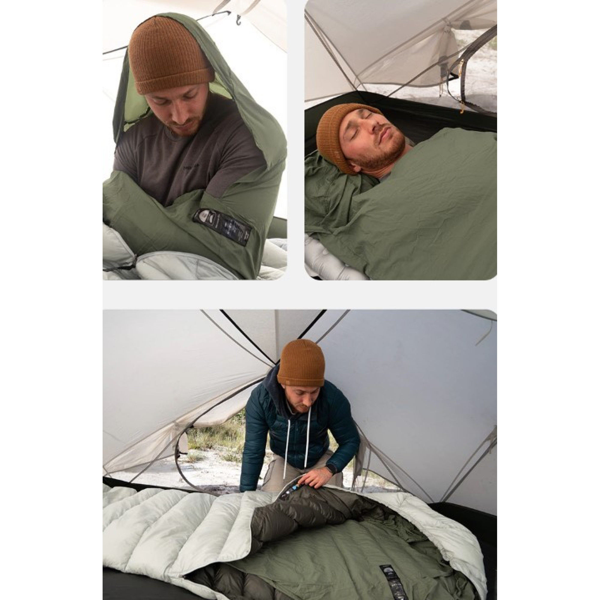 Вкладыш в спальный мешок Naturehike зеленый CNH22SD016. - 3 - Robinzon.ua