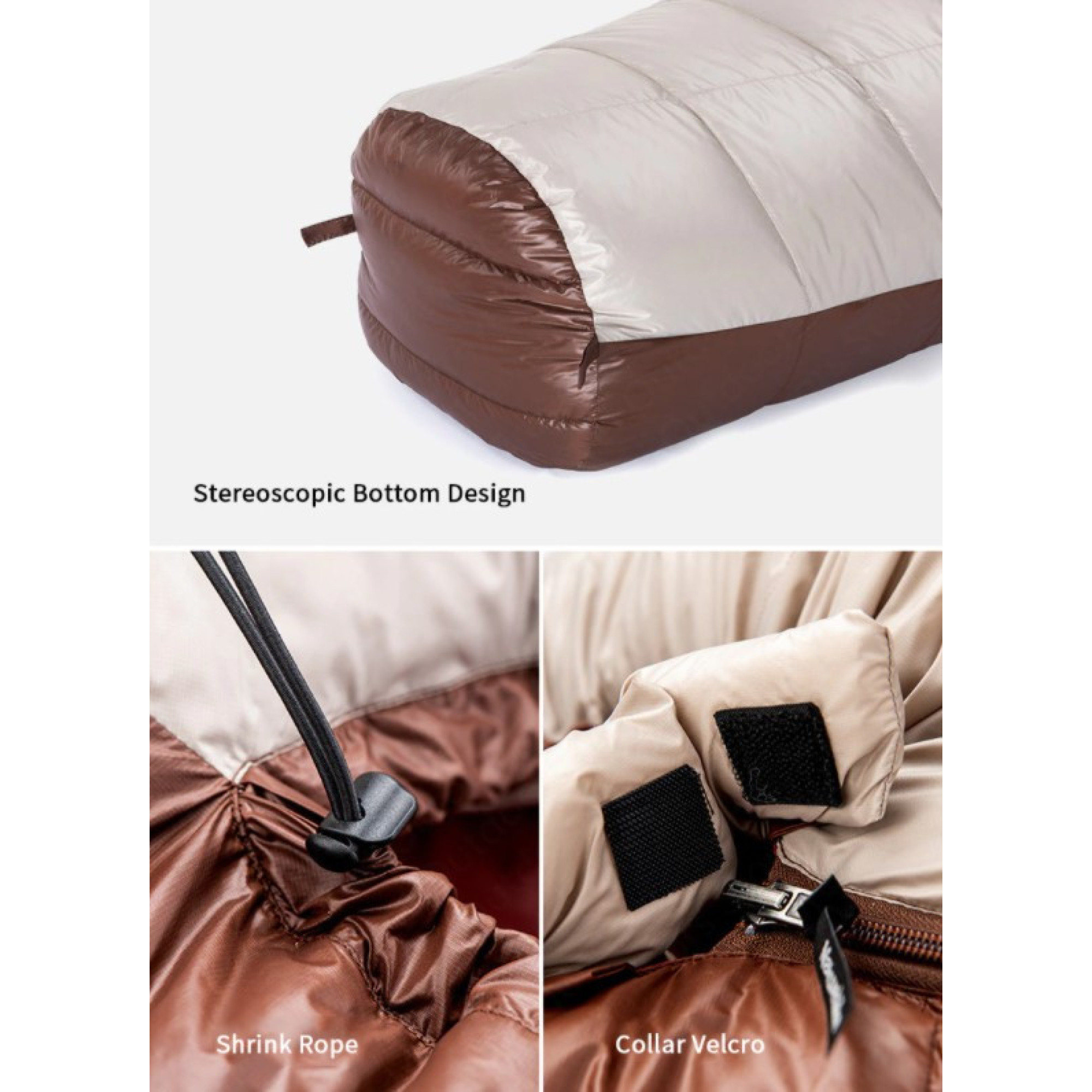 Спальник пуховий Naturehike Snowbird 7  розмір XL хакі NH20YD001 - 2 - Robinzon.ua