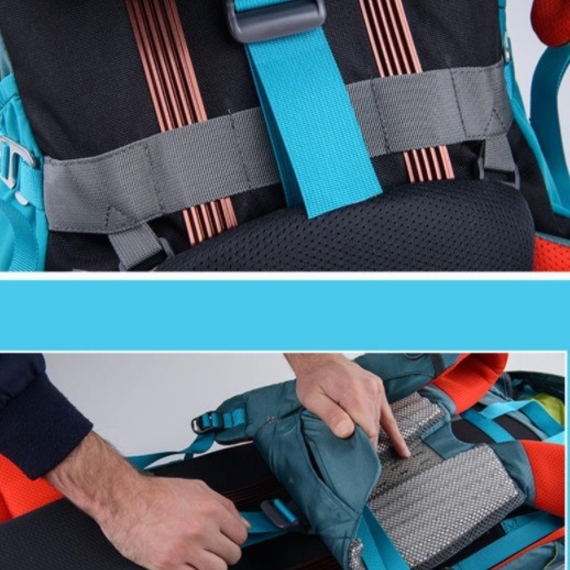 Рюкзак туристичний Naturehike 55 + 5 л  чорний NH16Y020-Q - 6 - Robinzon.ua