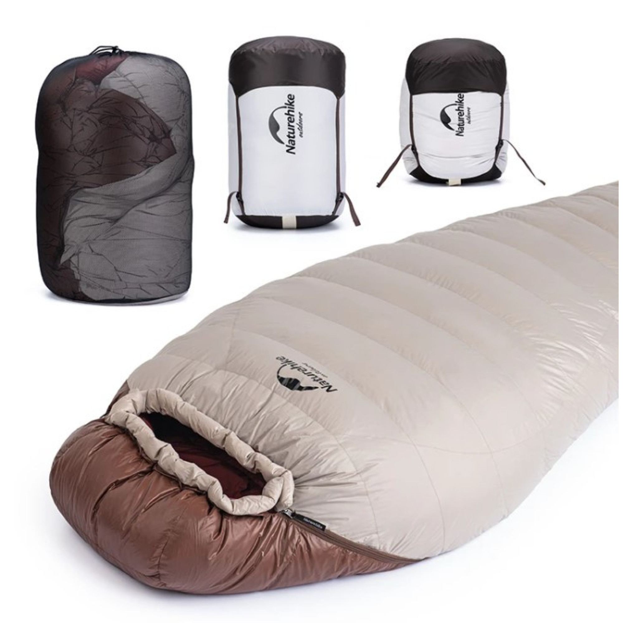 Спальник пуховий Naturehike Snowbird 2  розмір XL хакі NH20YD001 - 6 - Robinzon.ua