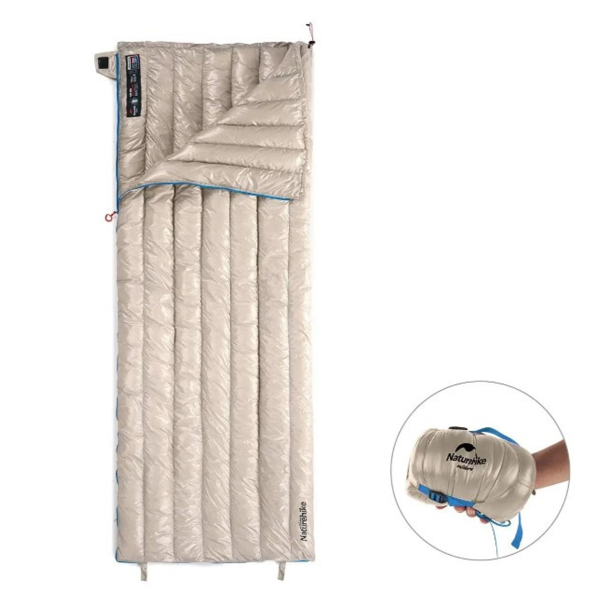 Спальник ультралегкий пуховий Naturehike CW280 upgrade хакі NH17Y010-R - 2 - Robinzon.ua