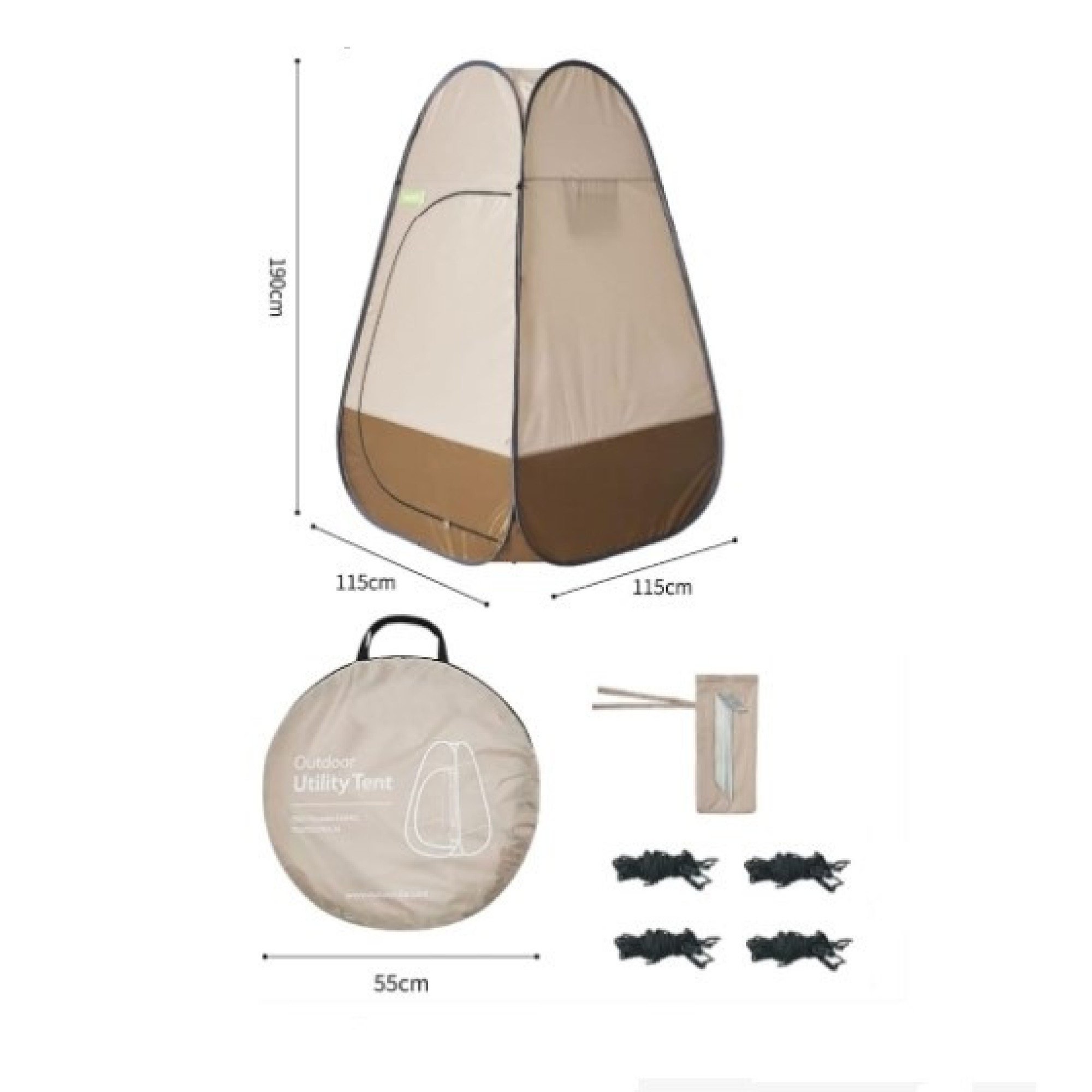 Мобильный кемпинг (санитарный) палатка Naturehike коричневый NH17Z002-P. - 5 - Robinzon.ua