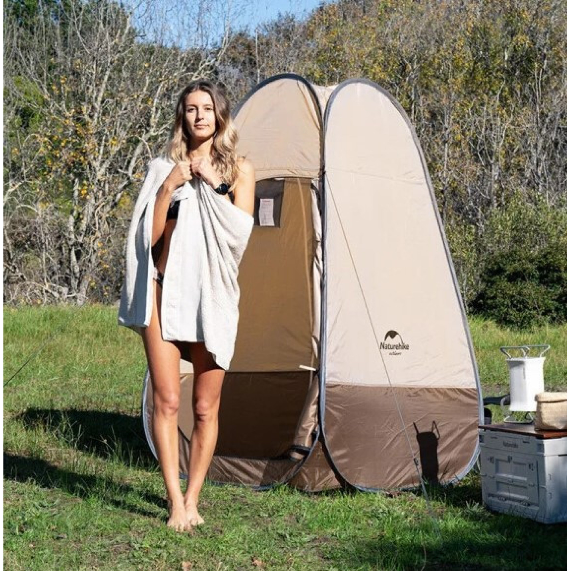 Мобильный кемпинг (санитарный) палатка Naturehike коричневый NH17Z002-P. - 2 - Robinzon.ua