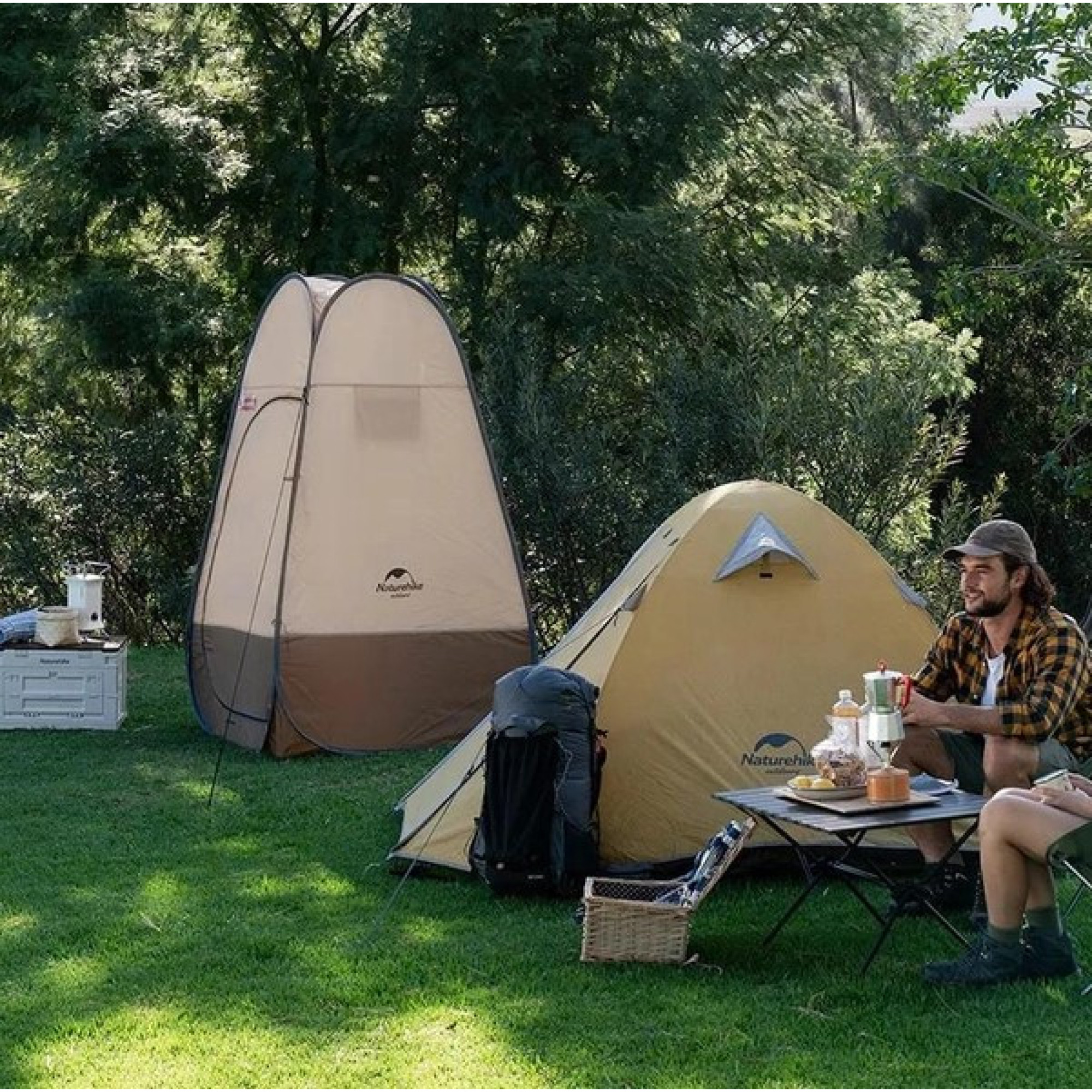 Мобильный кемпинг (санитарный) палатка Naturehike коричневый NH17Z002-P. - 6 - Robinzon.ua