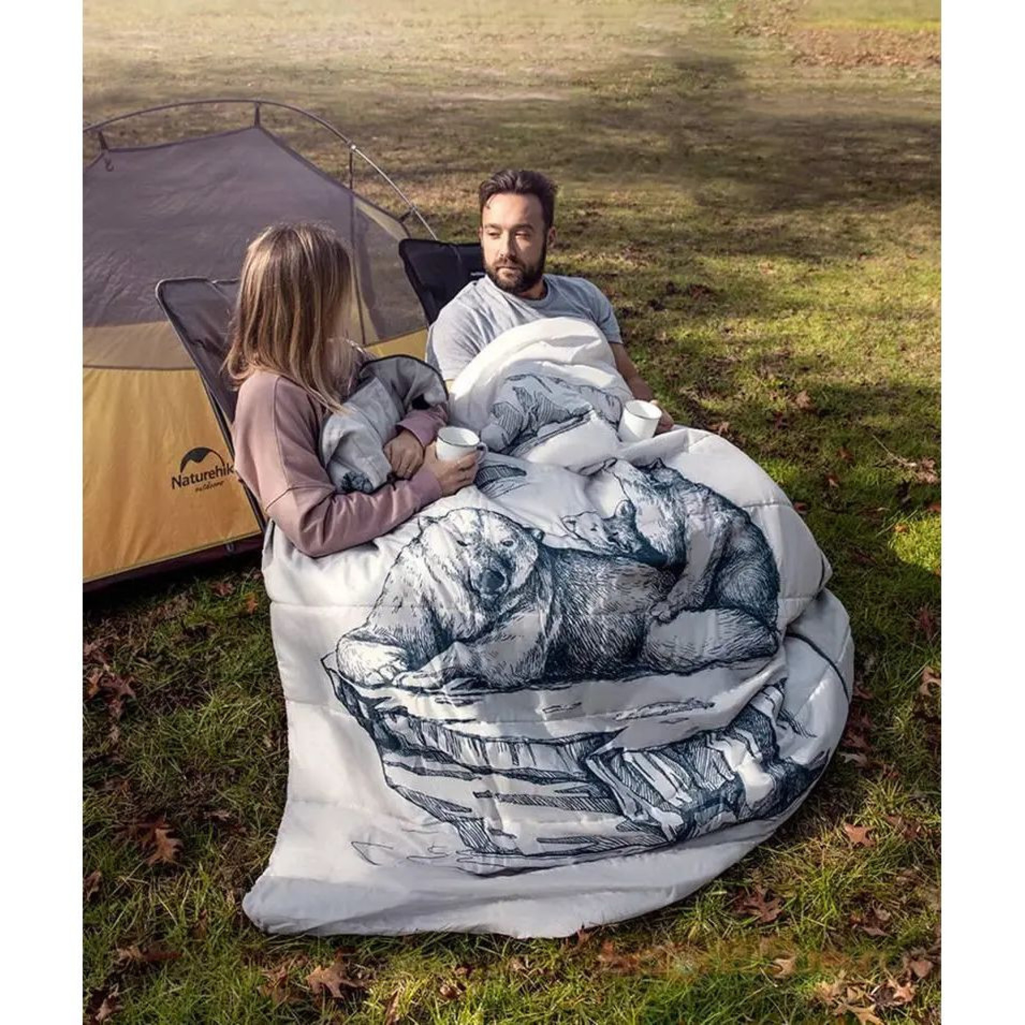 Спальник двомісний з подушками Naturehike &ldquo;Білий ведмідь” синій (NH19S016-D) - 1 - Robinzon.ua