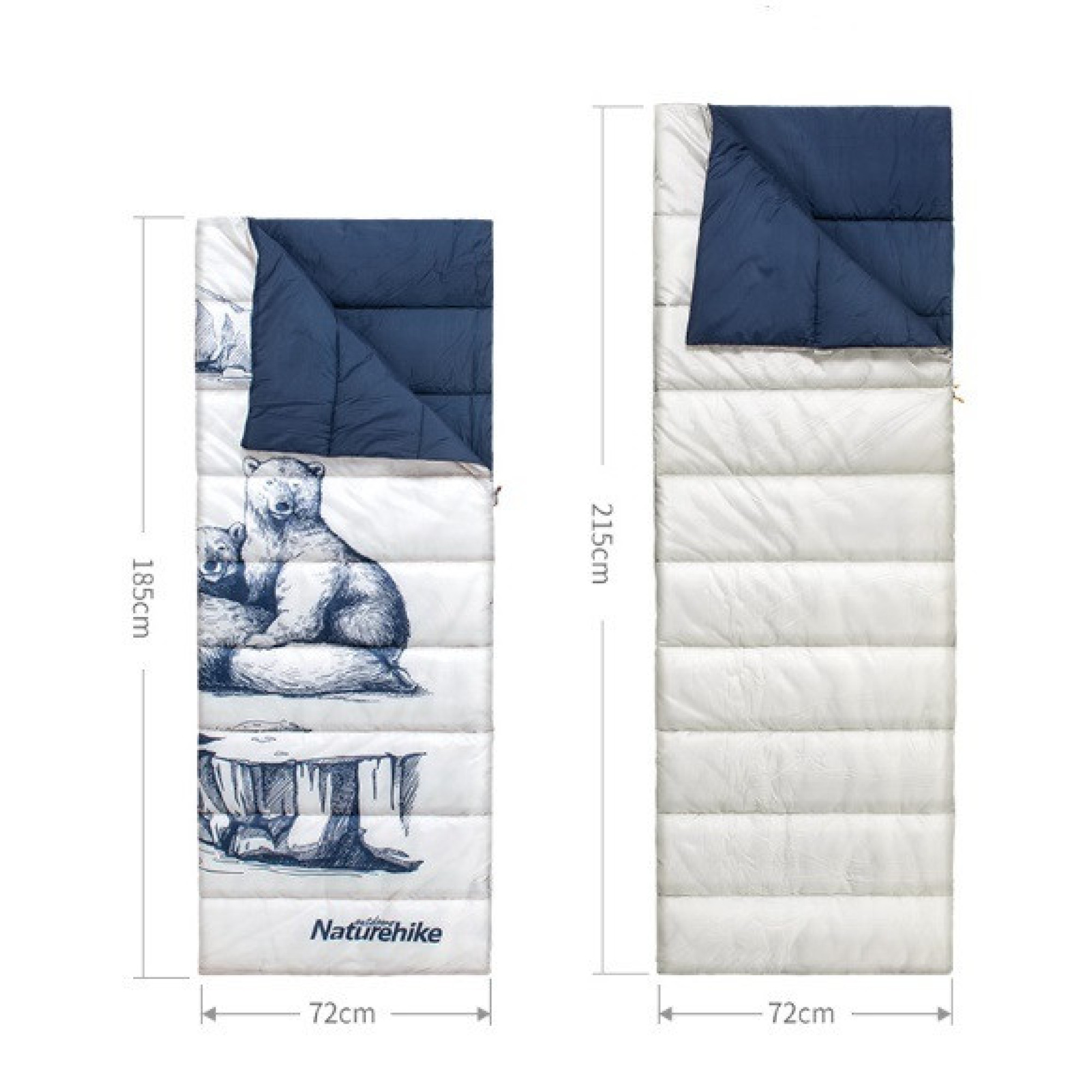 Спальник двомісний з подушками Naturehike &ldquo;Білий ведмідь” синій (NH19S016-D) - 5 - Robinzon.ua