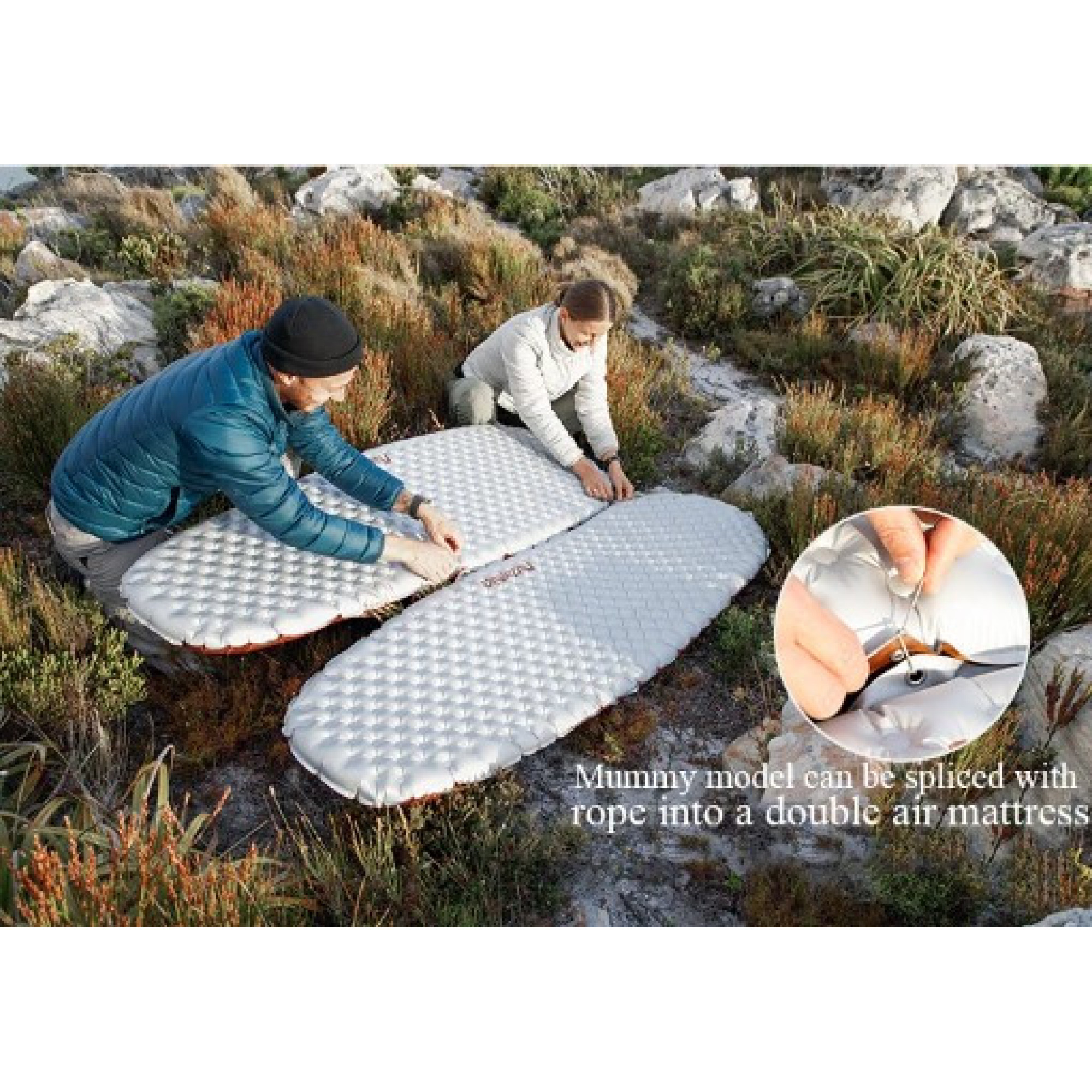 Надувной коврик Naturehike R Value: 5,8 размер: 183 х 58 х 8 см светло-серый CNH22DZ016. - 3 Надувной коврик Naturehike R Value: 5,8 размер: 183 х 58 х 8 см светло-серый CNH22DZ016. - 3 - Robinzon.ua