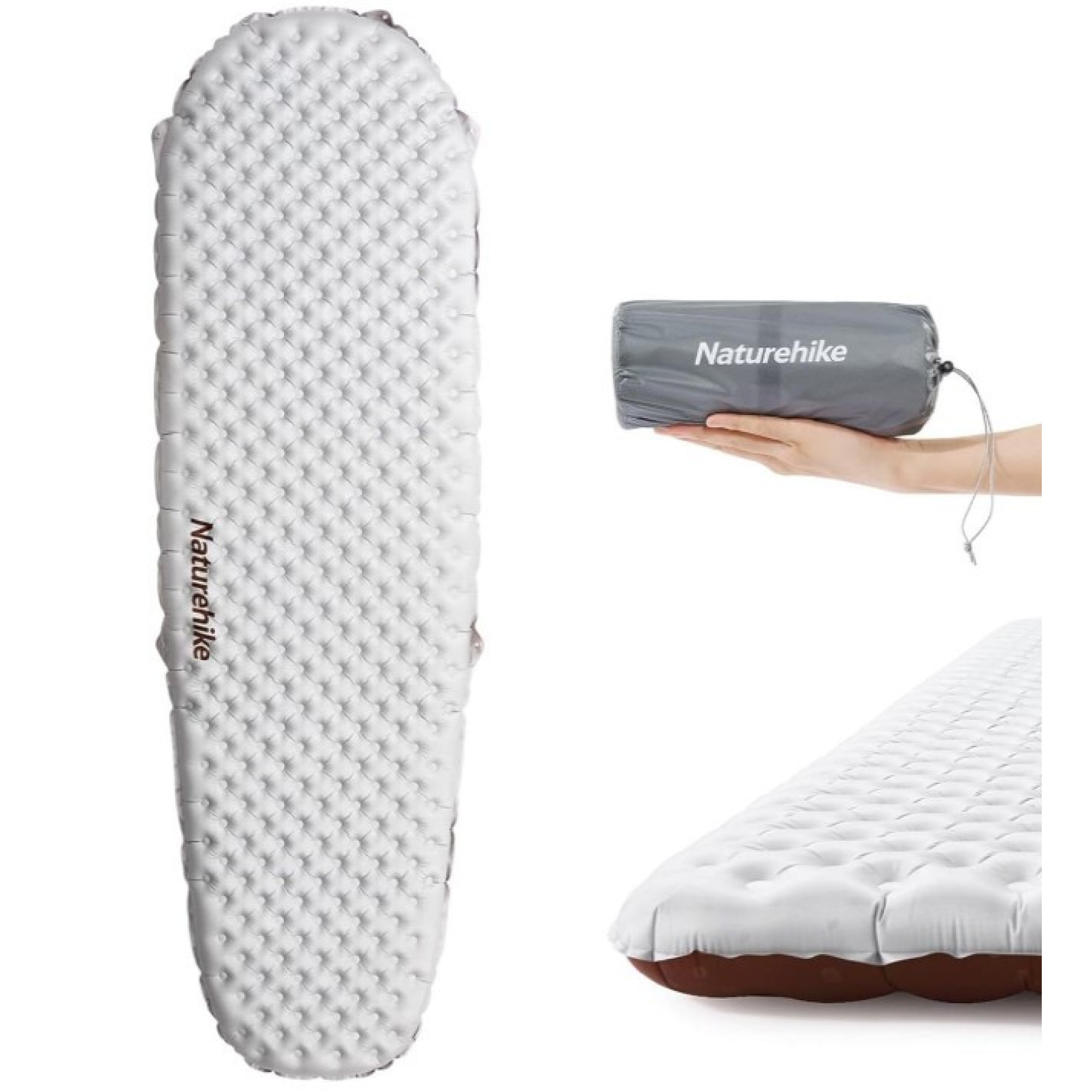 Надувной коврик Naturehike R Value: 5,8 размер: 183 х 58 х 8 см светло-серый CNH22DZ016. - 4 Надувной коврик Naturehike R Value: 5,8 размер: 183 х 58 х 8 см светло-серый CNH22DZ016. - 4 - Robinzon.ua