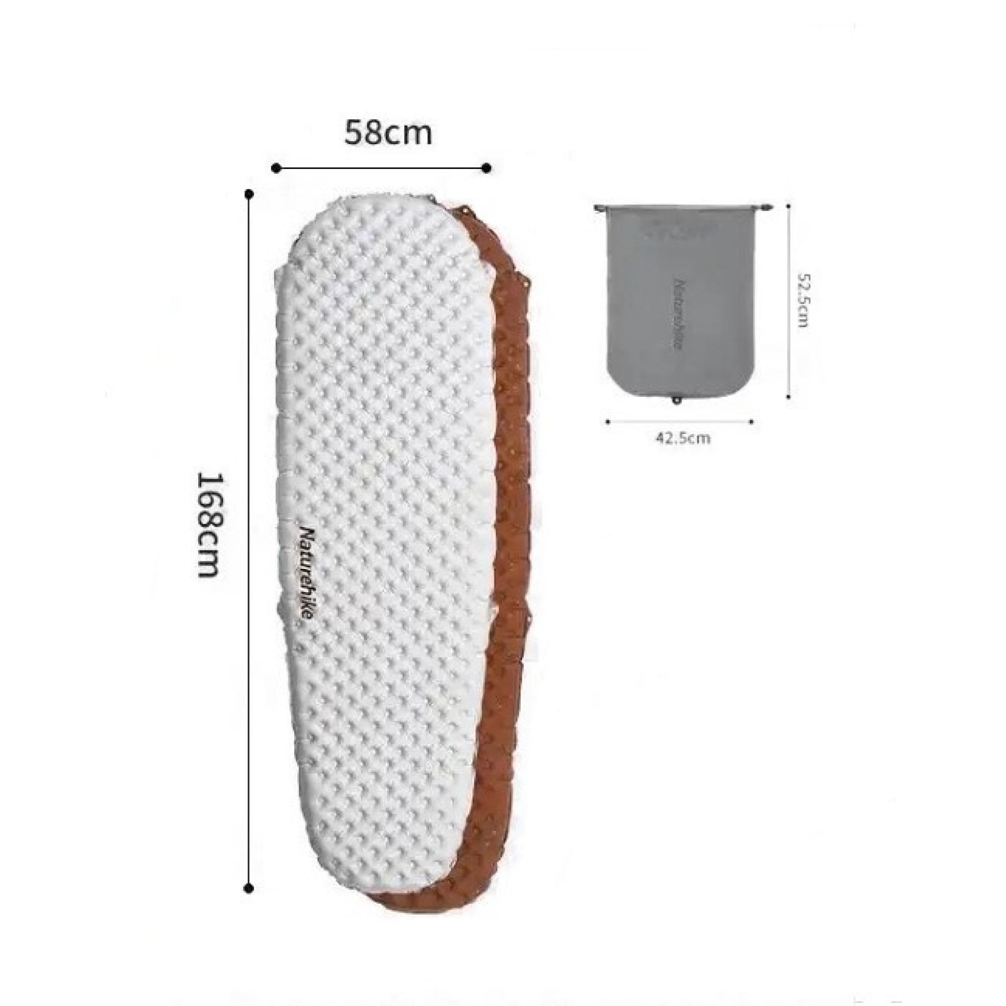 Надувной коврик Naturehike R Value: 5,8 размер: 183 х 58 х 8 см светло-серый CNH22DZ016. - 2 Надувной коврик Naturehike R Value: 5,8 размер: 183 х 58 х 8 см светло-серый CNH22DZ016. - 2 - Robinzon.ua