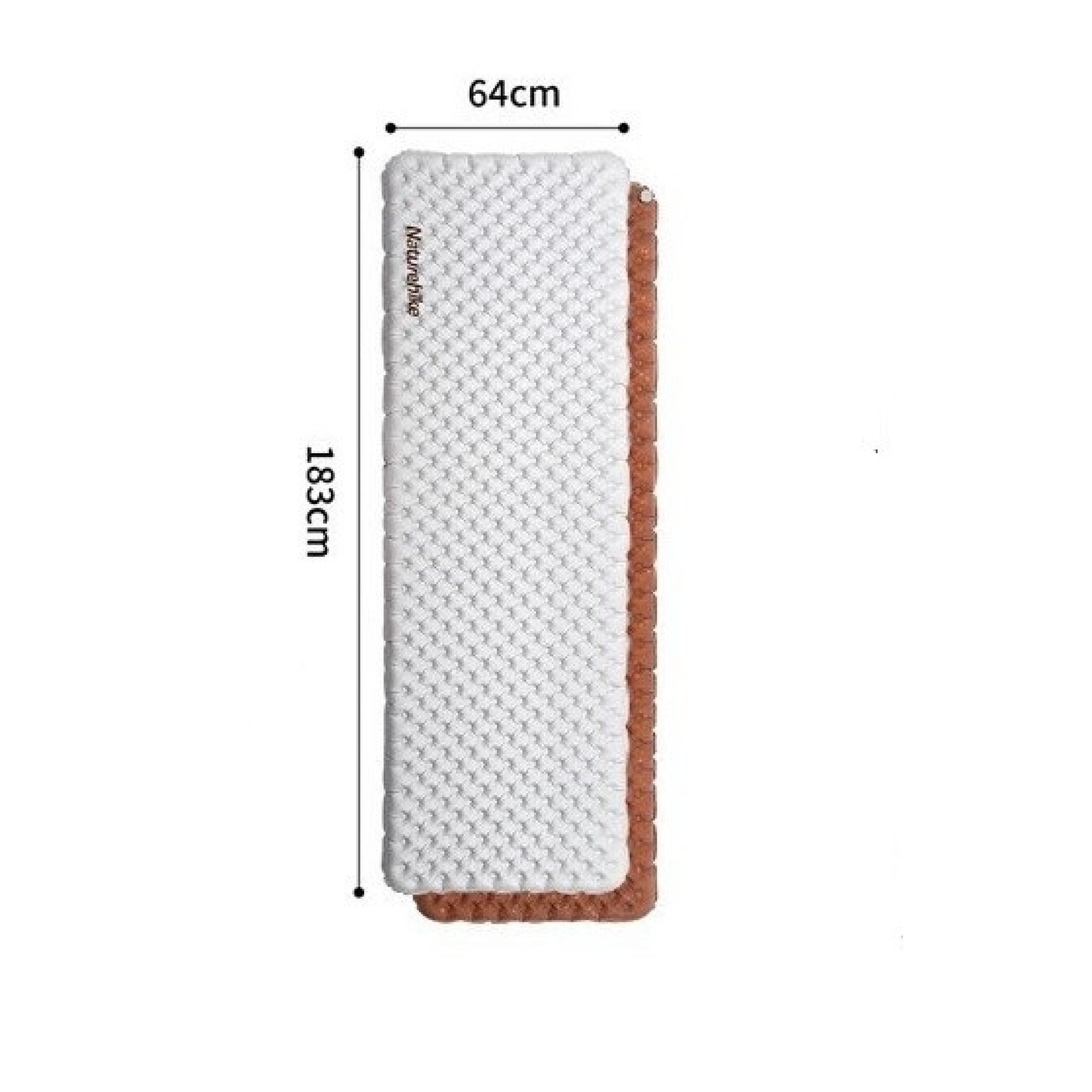 Надувной коврик Naturehike R Value: 5,8 размер: 183 х 64 х 8 см светло-серый CNH22DZ016. - Robinzon.ua