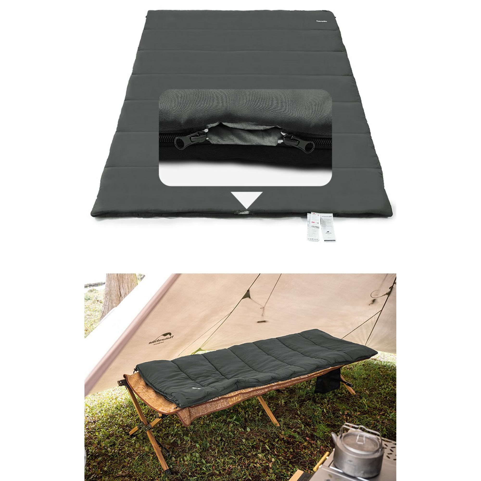 Спальник Naturehike F150 графіт NH22MSD05 - 1 - Robinzon.ua