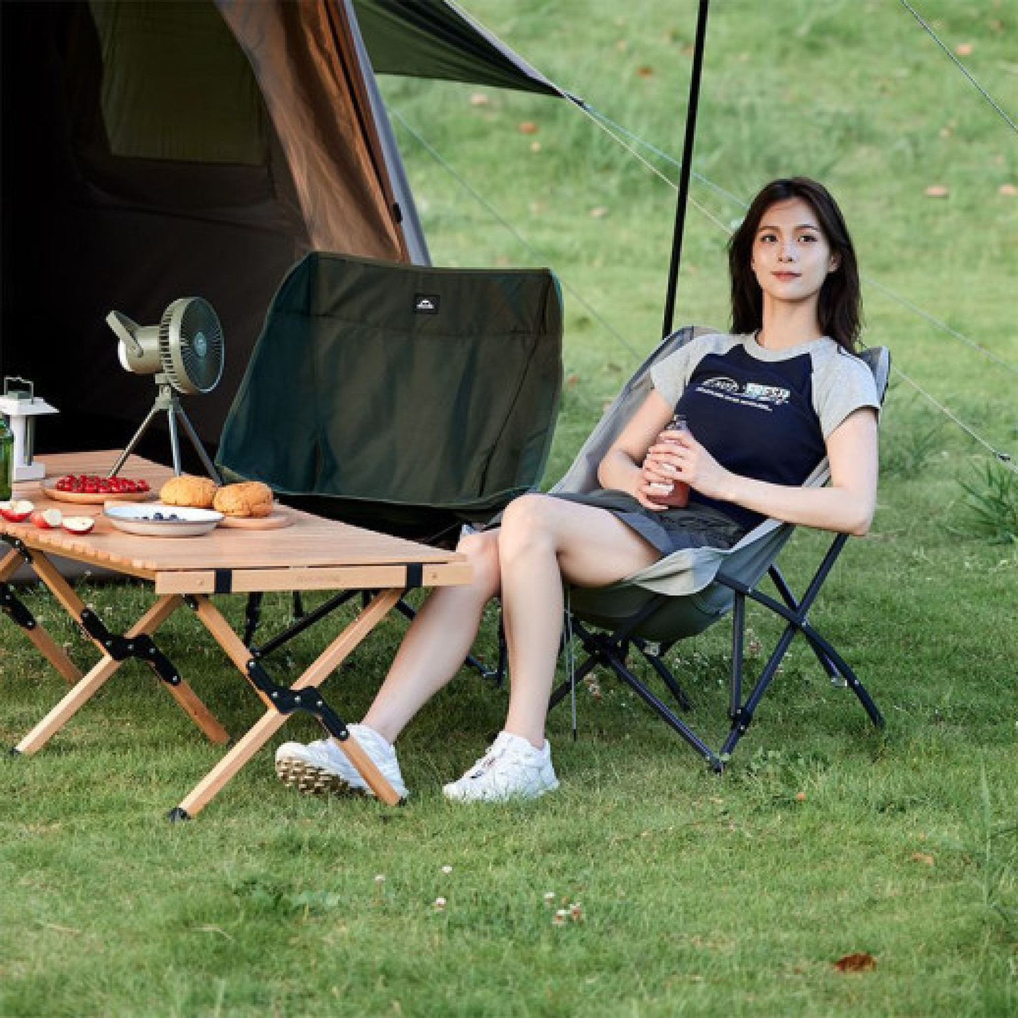 Розкладне крісло Naturehike зелене CNK23JU0001 - 3 - Robinzon.ua