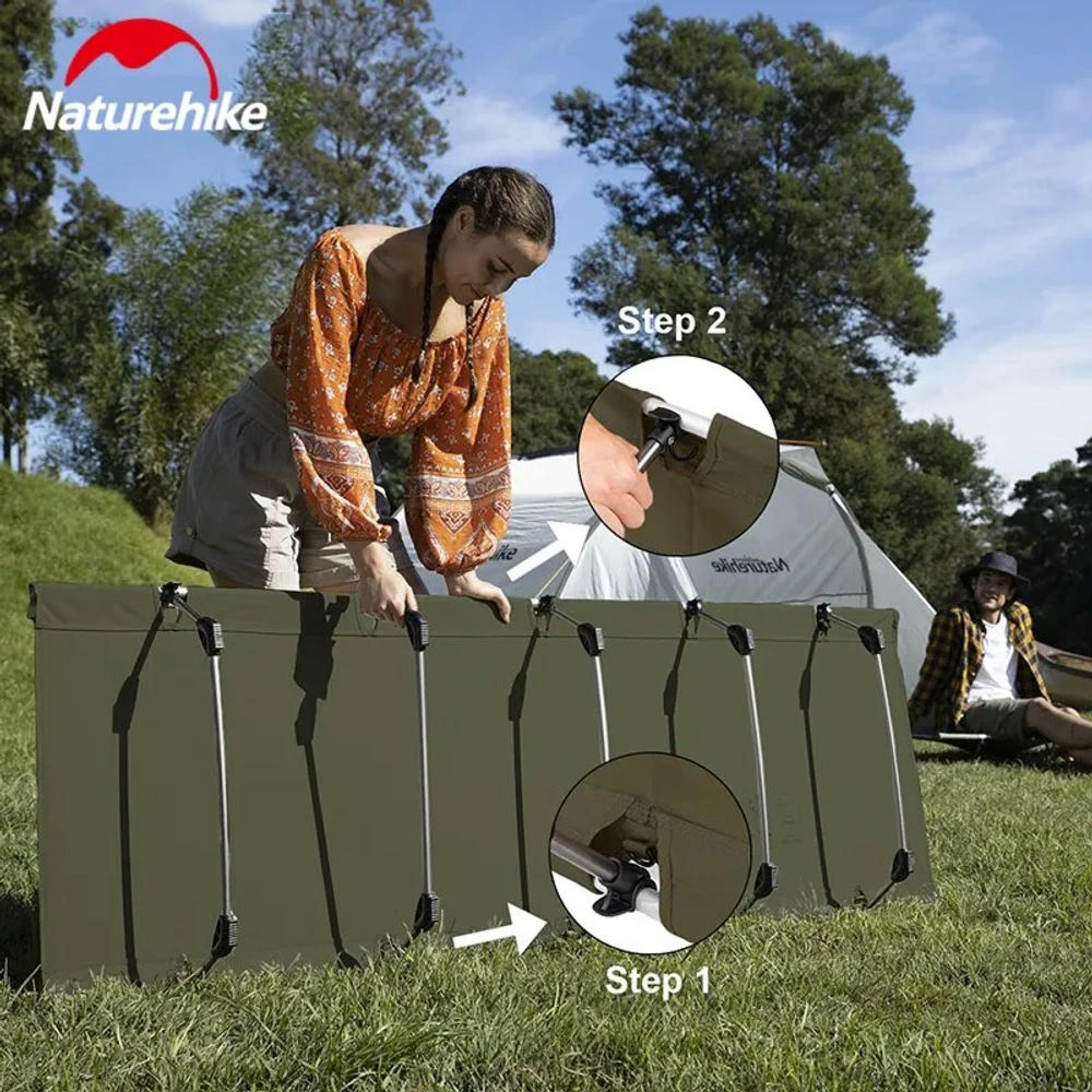 Ліжко складне Naturehike XJC05 темно-зелене NH20JJ001 - 1 - Robinzon.ua