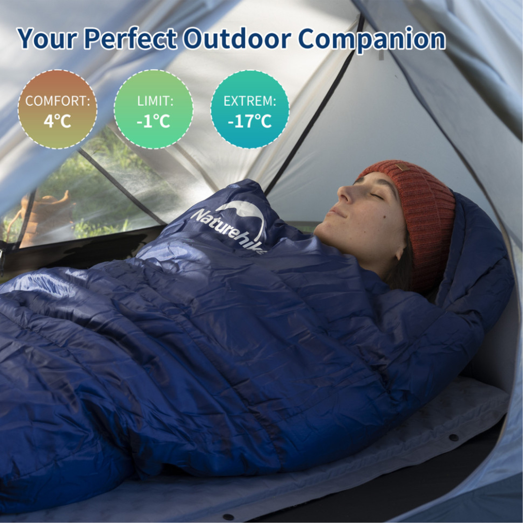 Спальник Naturehike MJ300 CNK2300SD014, темно-блакитний - 3 - Robinzon.ua