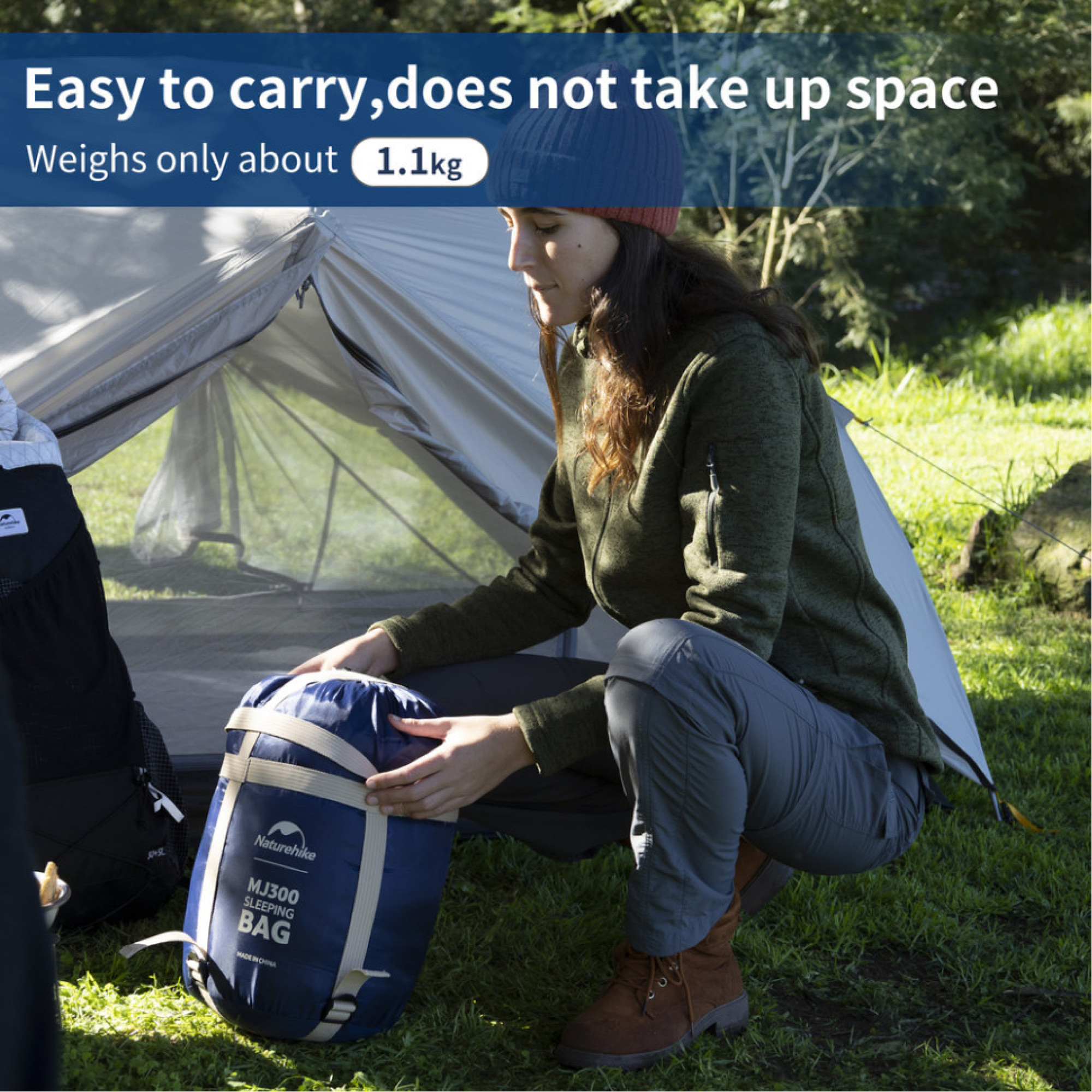 Спальник Naturehike MJ300 CNK2300SD014, темно-блакитний - 4 - Robinzon.ua