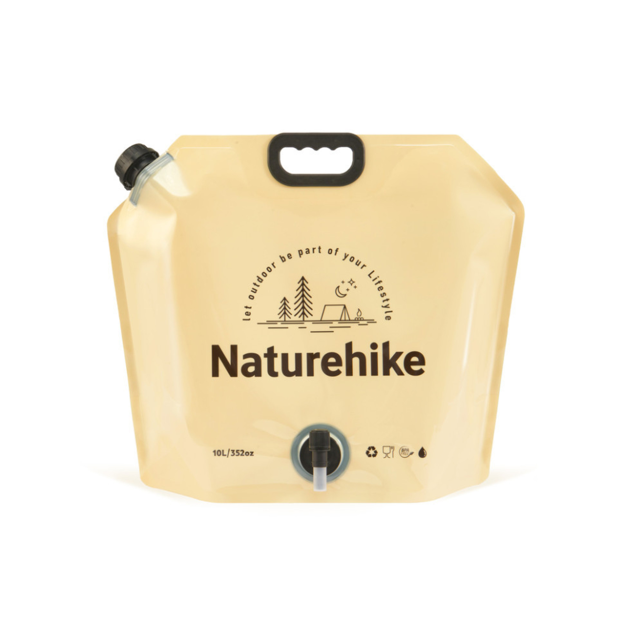 Складаний контейнер для води Naturehike, 10 л, жовтий  CNK2450CF027 - Robinzon.ua