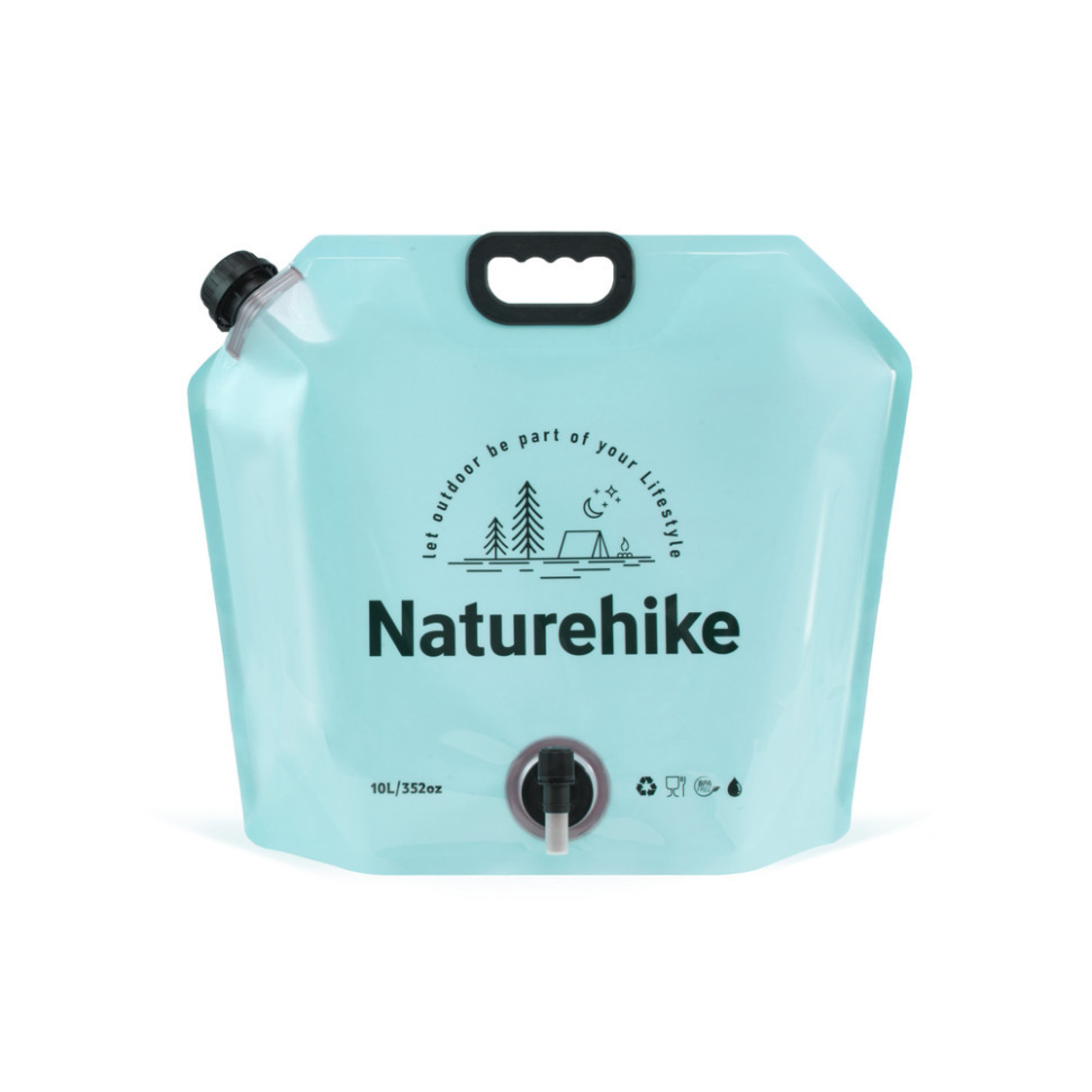 Складаний контейнер для води Naturehike, 10 л, блакитний CNK2450CF027 - Robinzon.ua