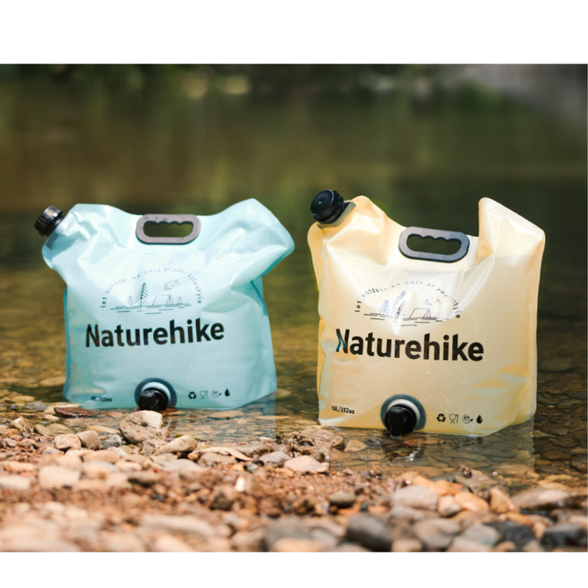 Складаний контейнер для води Naturehike, 10 л, блакитний CNK2450CF027 - 2 - Robinzon.ua