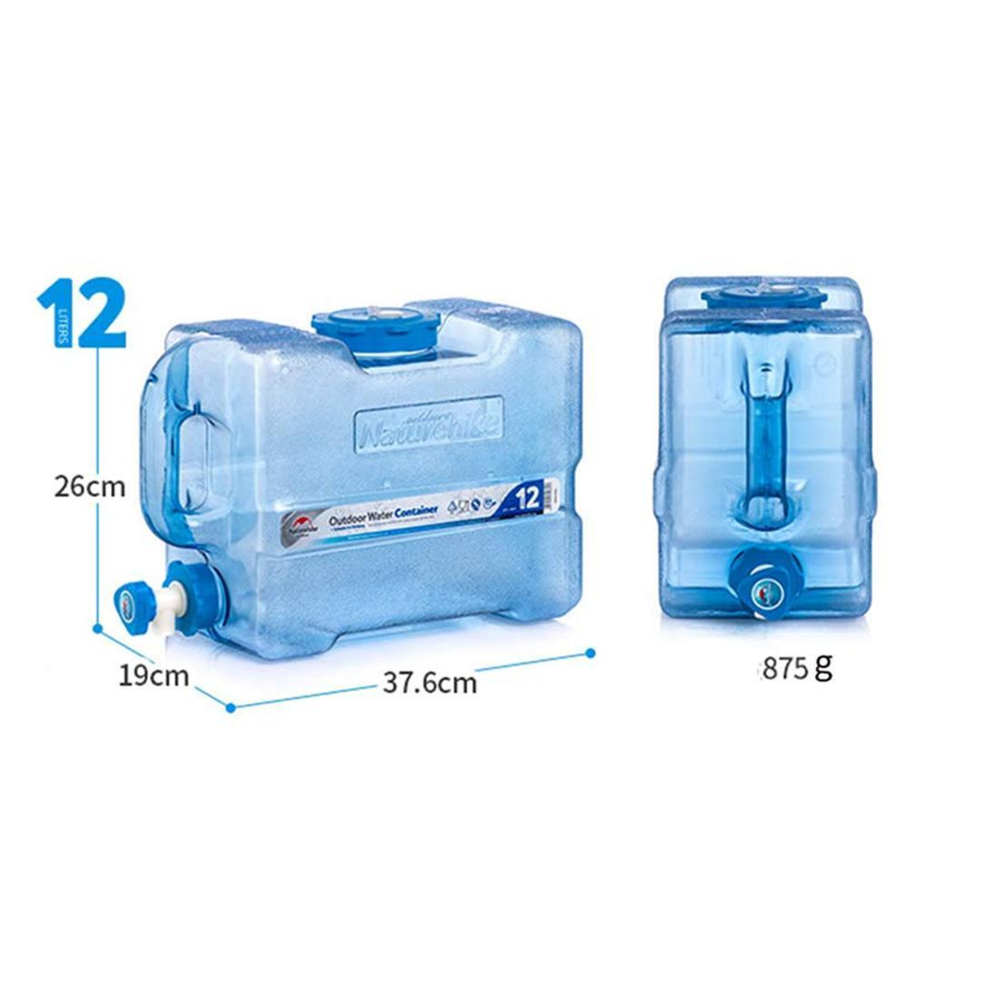 Каністра для води Naturehike PC7 12 л, синя NH18S012-T - 5 - Robinzon.ua